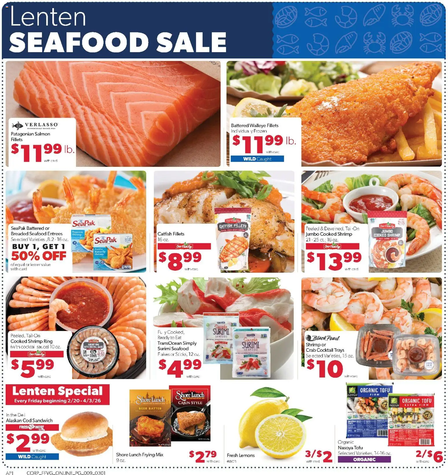 Family Fare Weekly Ad - valid from 01.03.2026 | Page: 8 | Products: Ring, Fish, Sauce, Seafood