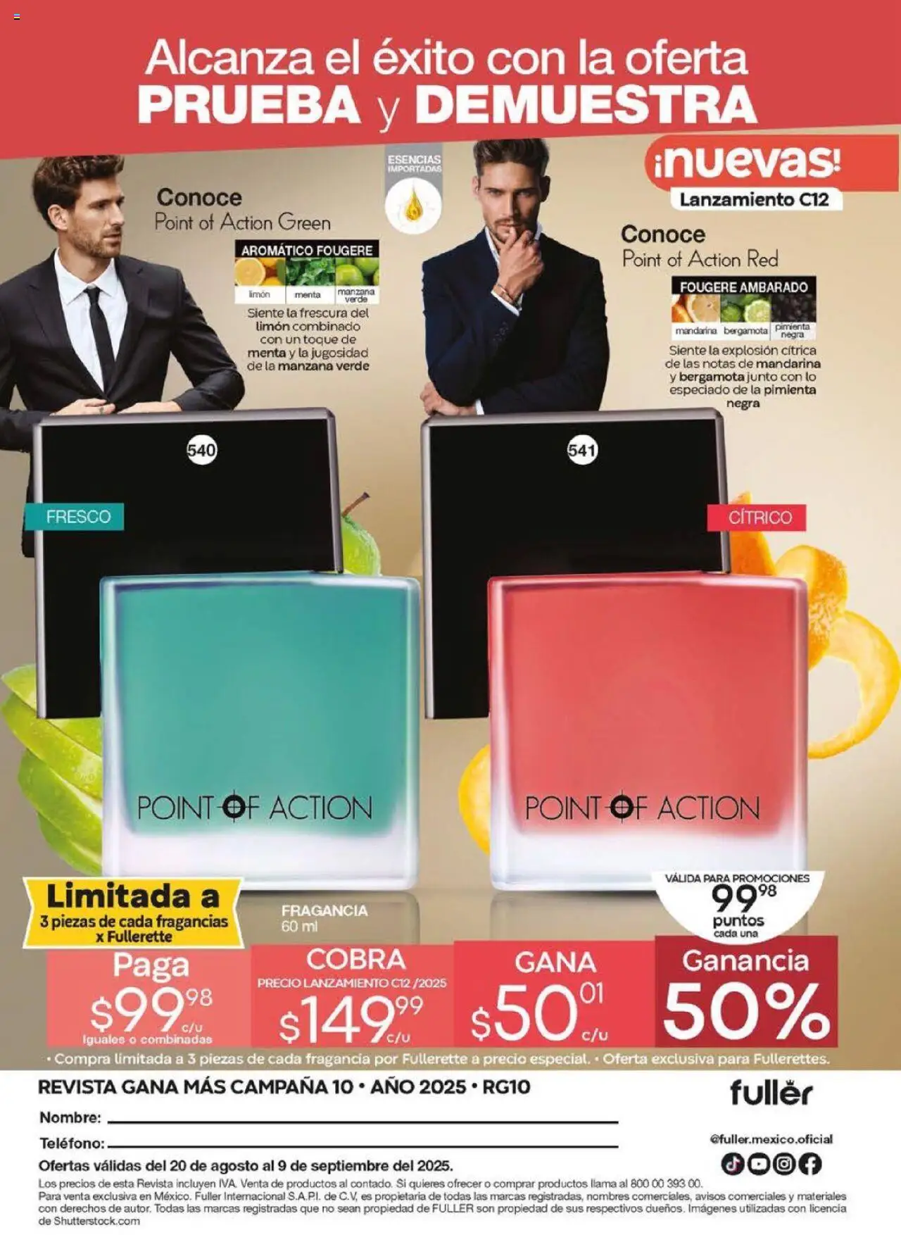 Nuevas ofertas de Fuller válidas en toda la República Mexicana desde el 20.08.2025. ¡Encuentra las mejores ofertas en Fuller - Revista Gana Más C10 2025! | Página: 40 | Productos: Manzana, Limón, Teléfono, Campana
