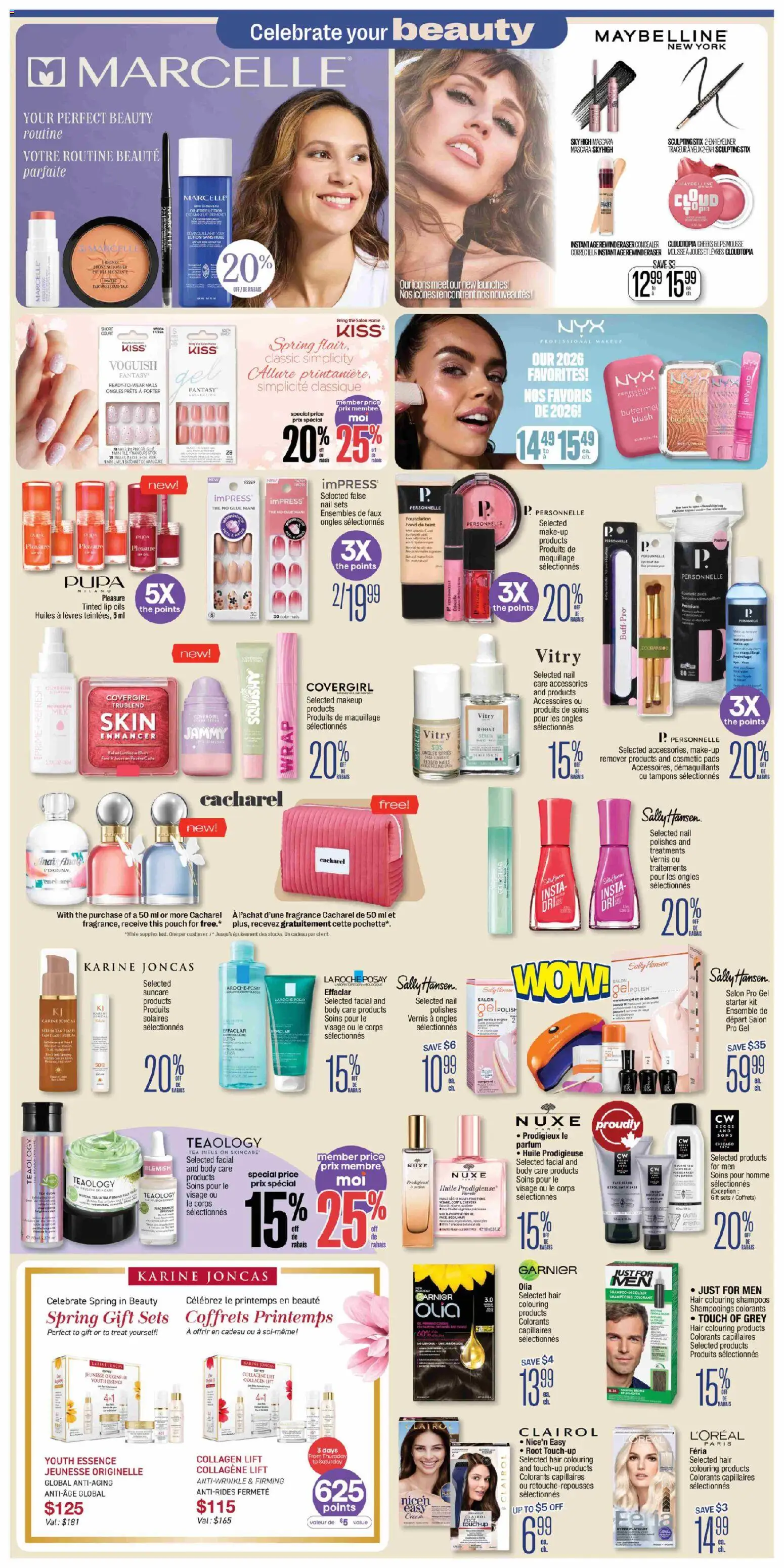 Jean Coutu flyer valid from 09.04.2026 | Page: 5 | Products: Tea, Blush, Mascara, Oil
