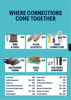 Preview of Jaycar Engineering & Scientific Catalogue 2025/2026  - valid from 09.07.2025 | Page: 255 | Products: Nuts, Speaker, Clips, Tools