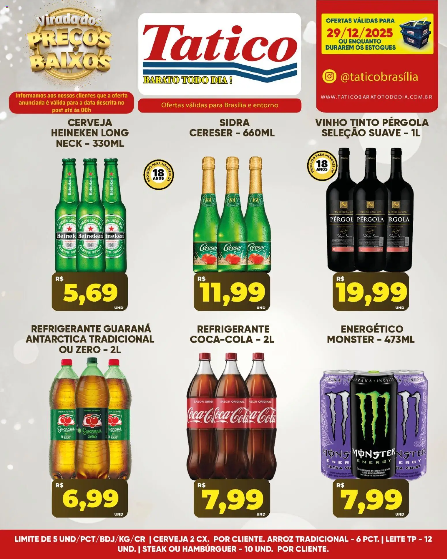 Tatico Folheto - válido de 30.12.2025 | Página: 25 | Produtos: Guaraná, Energético, Vinho, Refrigerante