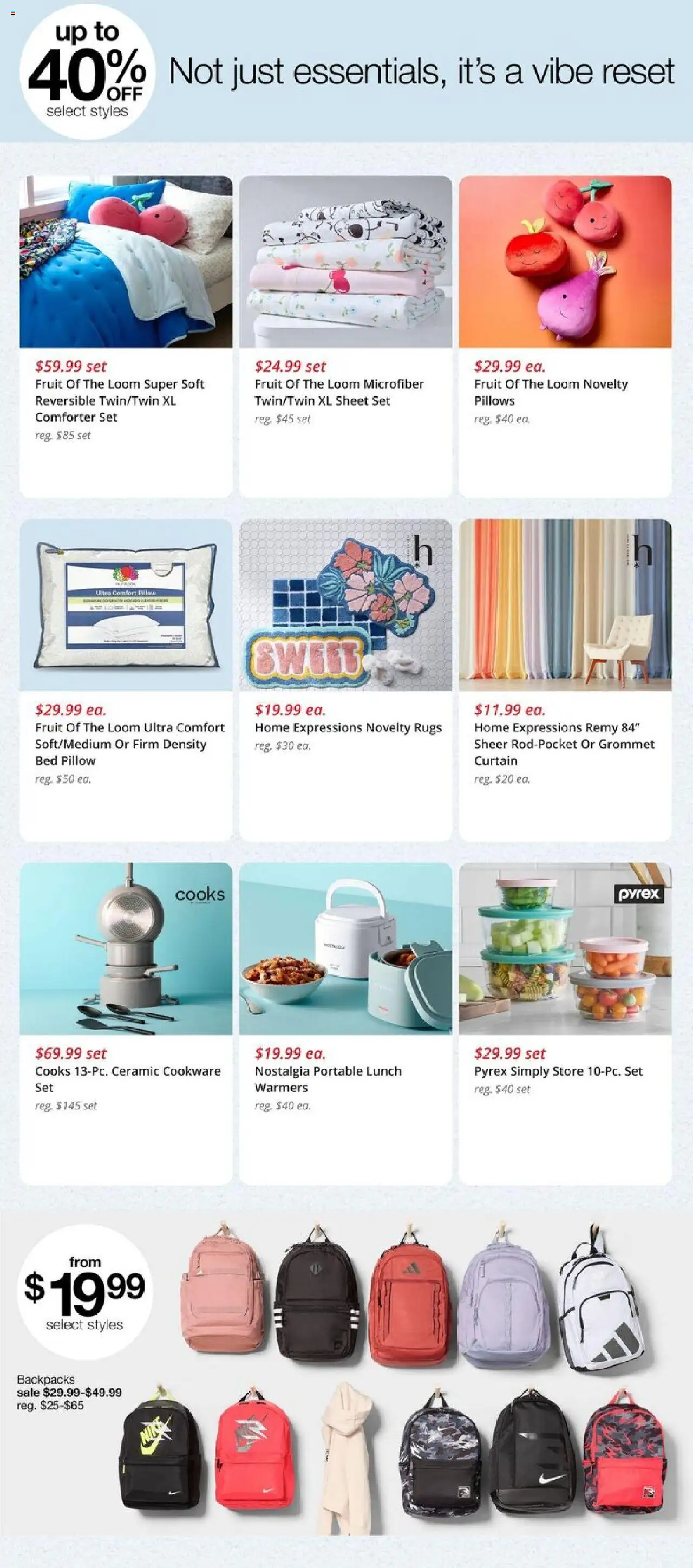 JCPenney Store Ads - valid from 07.07.2025 | Page: 7 | Products: Bed, Pillow, Comforter, Sheet