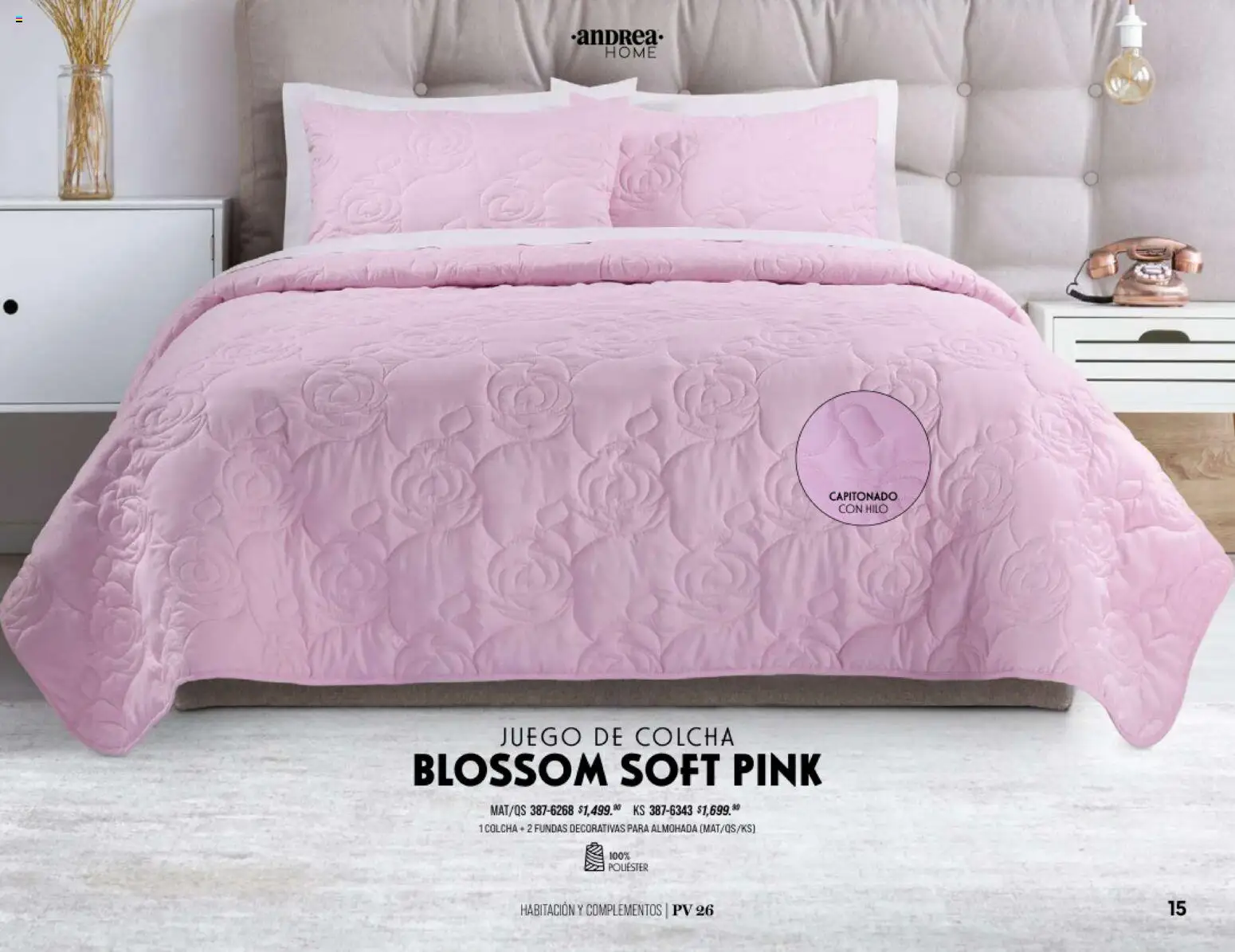 Nuevas ofertas de Andrea válidas en toda la República Mexicana desde el 25.01.2026. ¡Encuentra las mejores ofertas en Andrea catálogo Home! | Página: 15 | Productos: Juego, Almohada