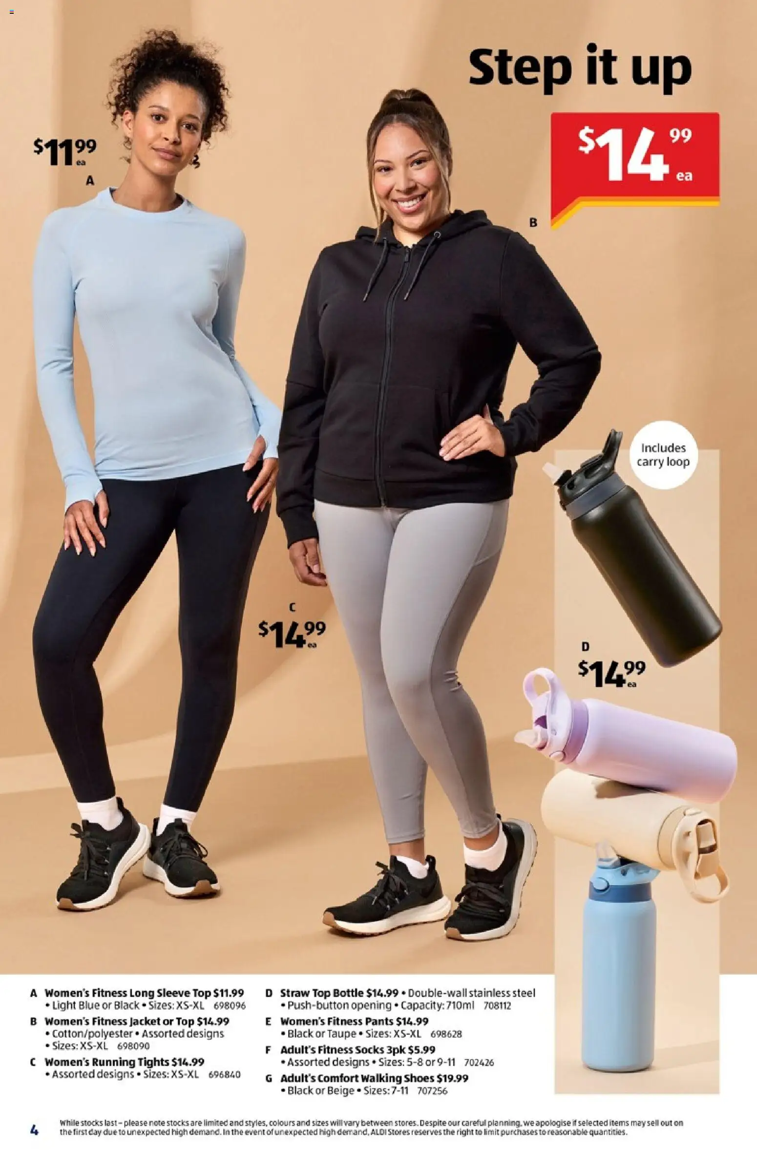 Aldi catalogue - valid from 22.04.2026 | Page: 4 | Products: Light, Long sleeve, Socks, Tights