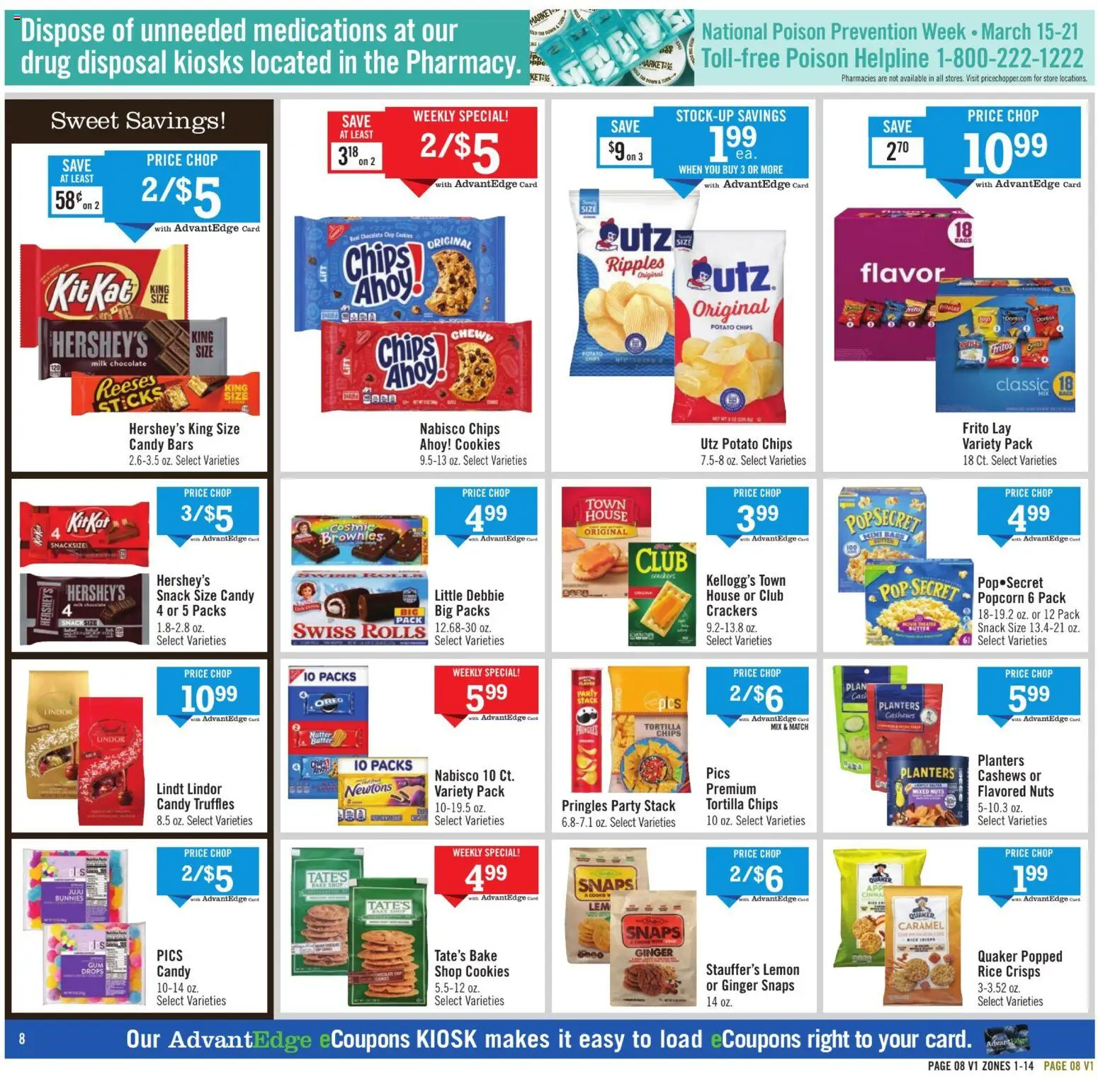 Price Chopper - Weekly Ad - valid from 15.03.2026 | Page: 8 | Products: Ginger, Milk, Chocolate, Cookies