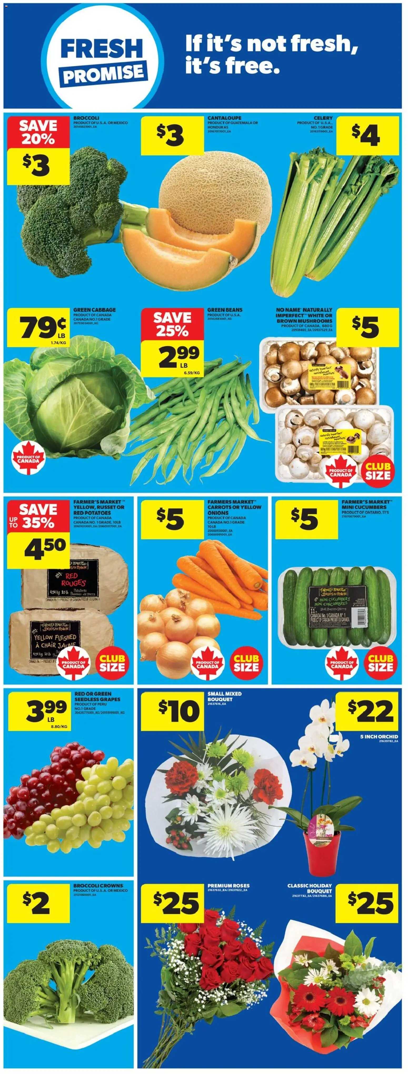 Real Canadian Superstore flyer valid from 18.12.2025 | Page: 12 | Products: Cucumbers, Potatoes, Chair