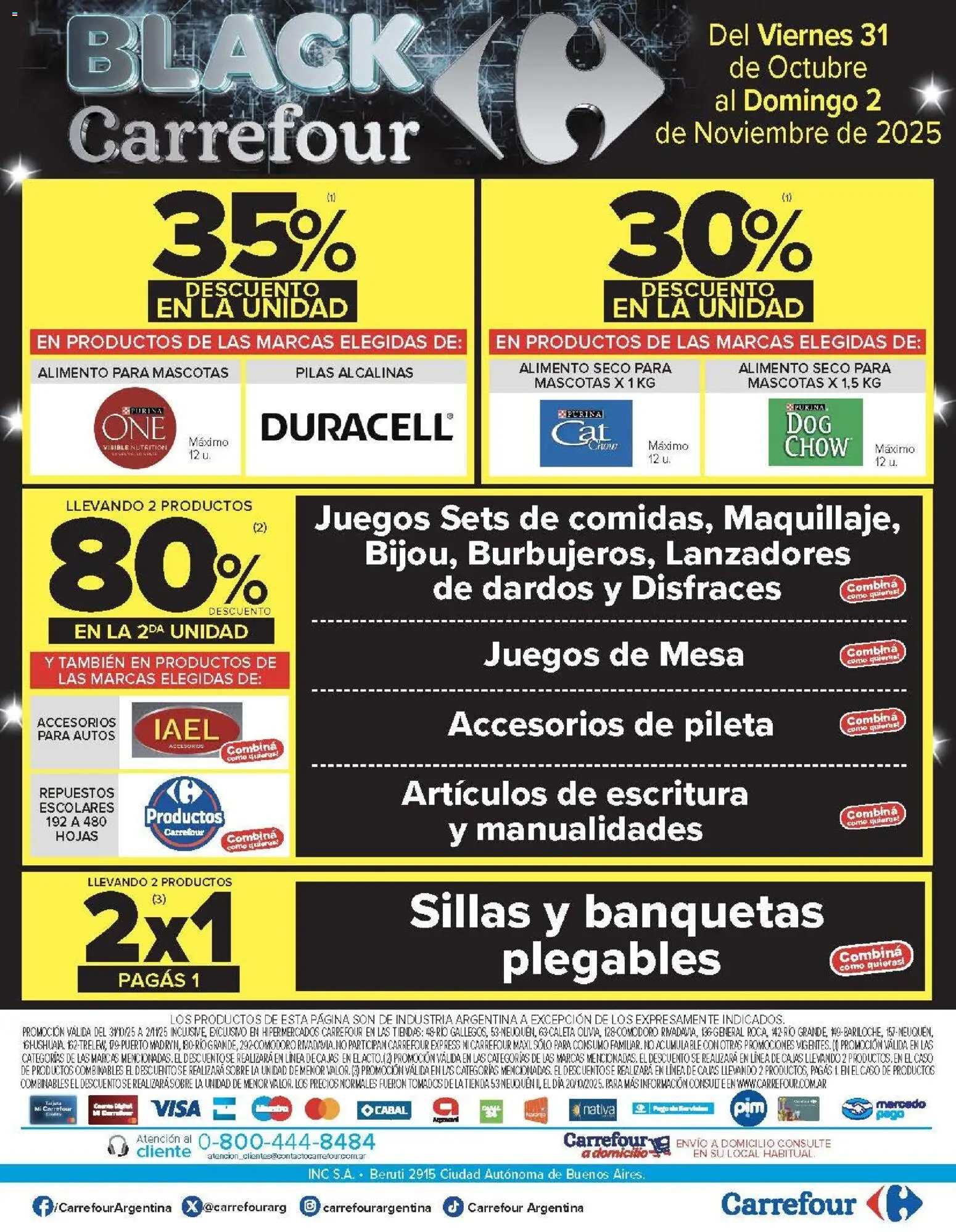 Carrefour - Ofertas - Chubut │ válido desde el 31.10.2025 | Página: 15 | Productos: Caso, Sobre, Mesa, Pilas