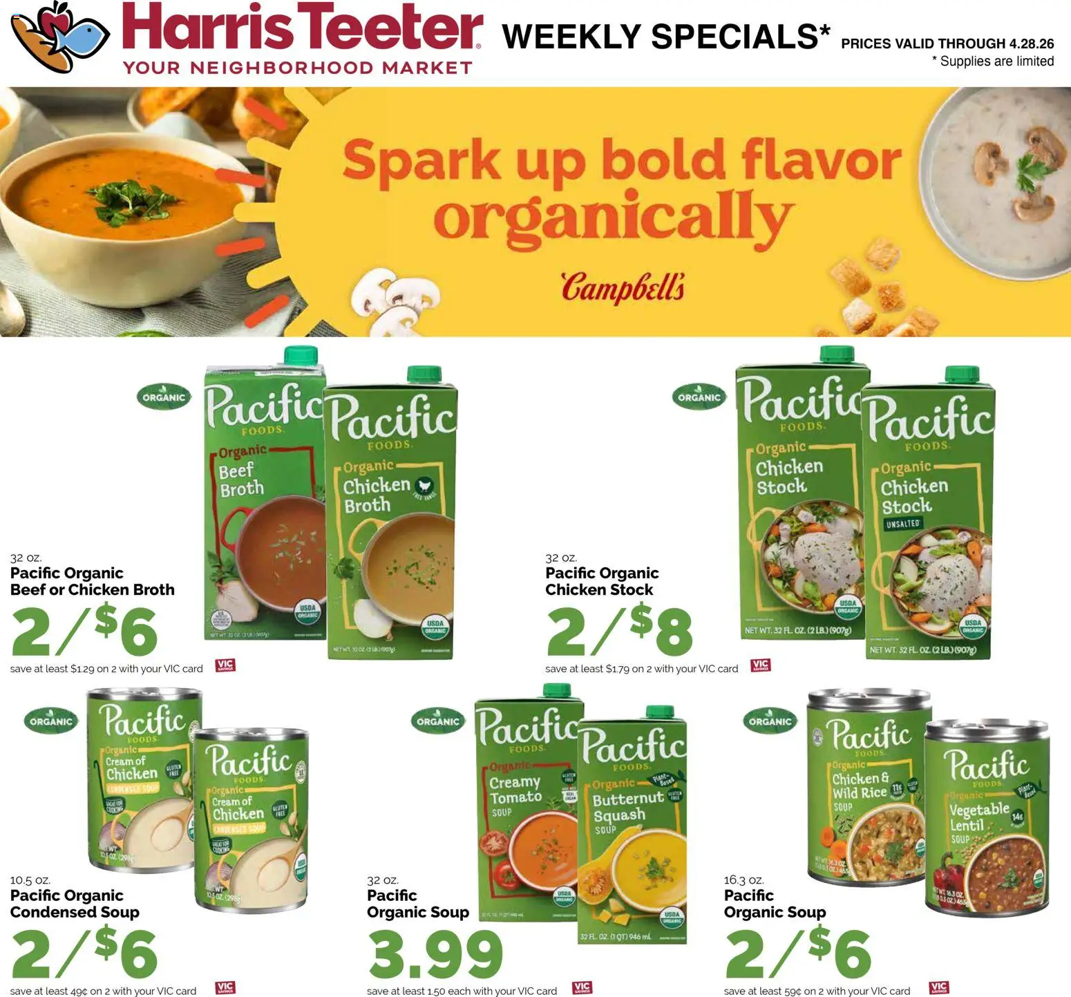 Harris Teeter Weekly Ad - SC - valid from 22.04.2026 | Page: 12 | Products: Squash, Rice, Beef, Cream