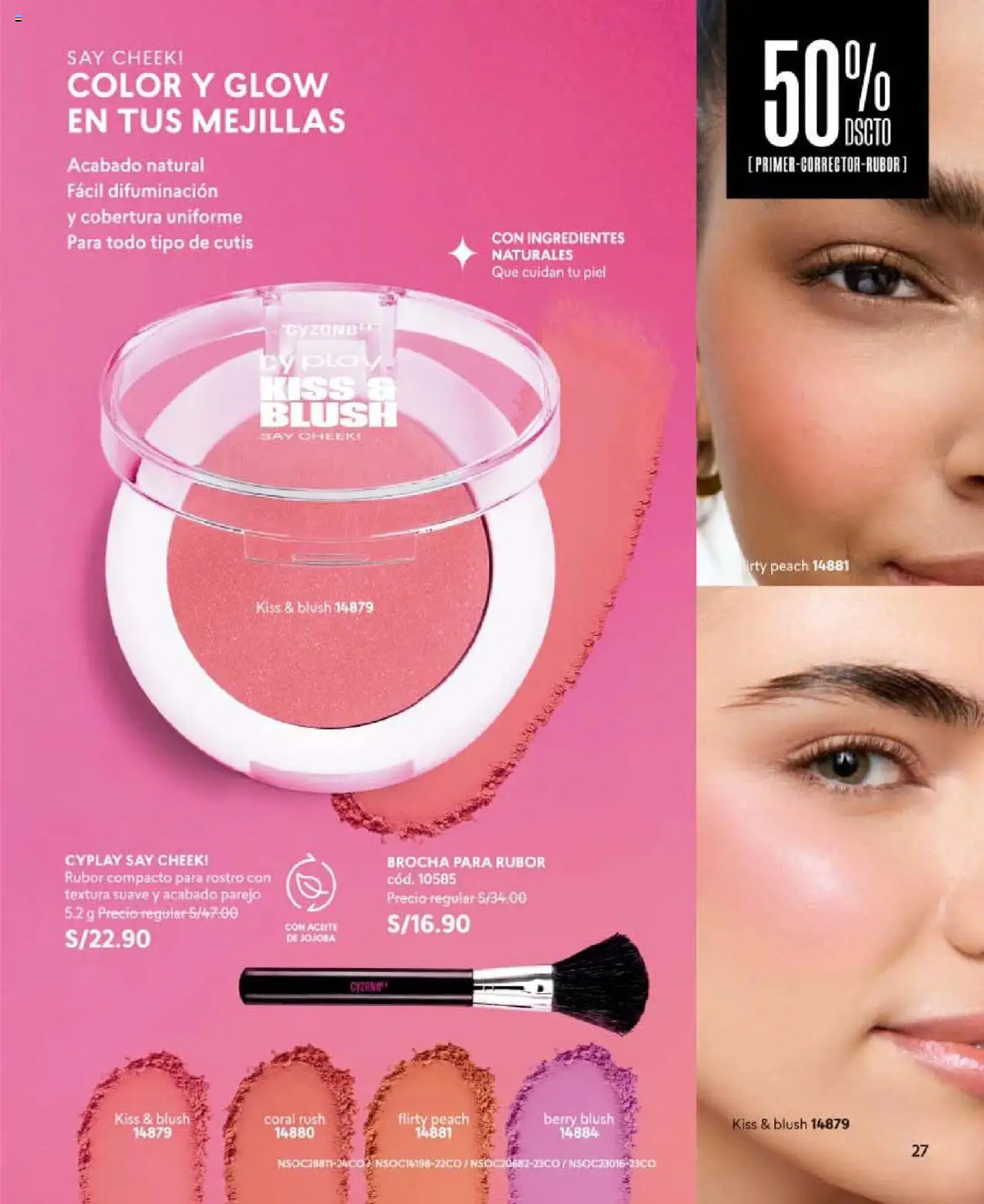 Catálogo CyZone válido desde 25.08.2025 | Página: 27 | Productos: Brocha, Aceite, Rubor
