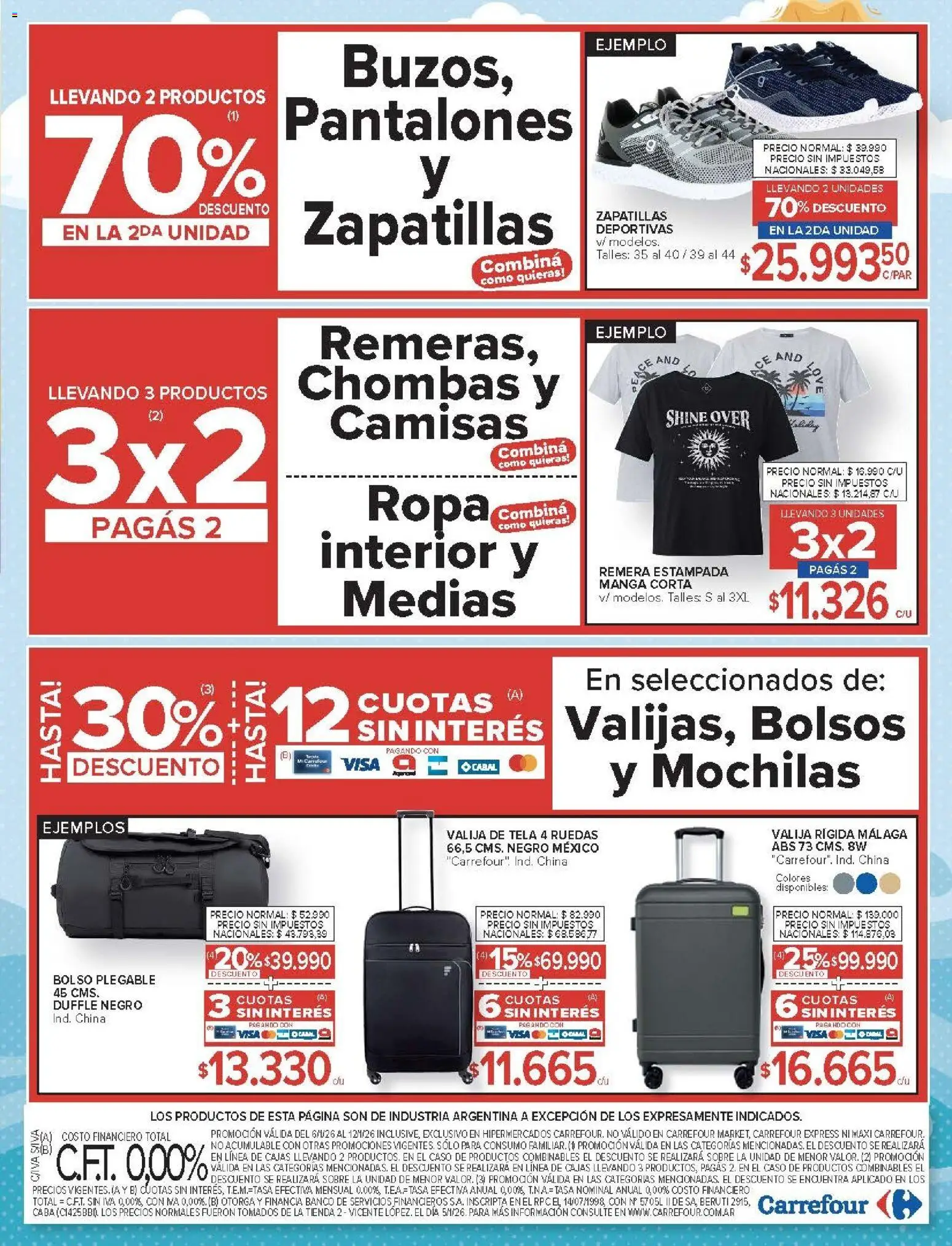 Carrefour ofertas │ válido desde el 13.01.2026 | Página: 27 | Productos: Remera, Caso, Pantalones, Zapatillas