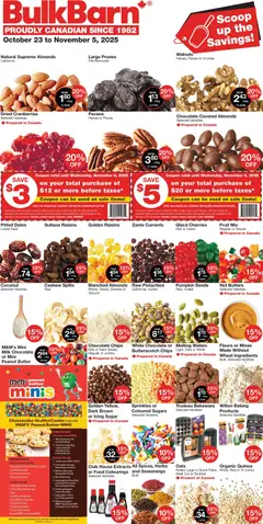 Preview of Bulk Barn weekly flyer from shop Bulk Barn valid from 23.10.2025