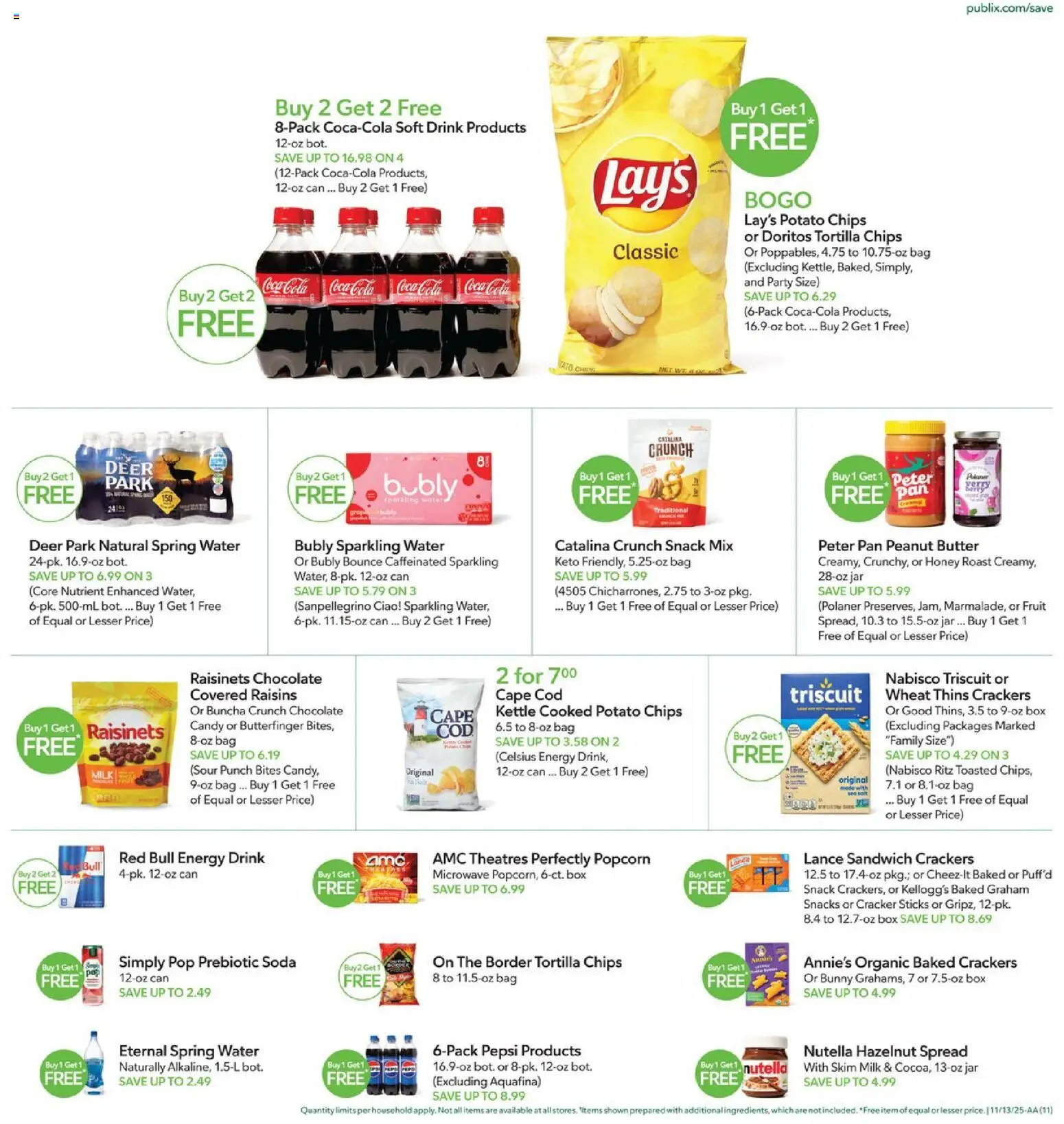 Publix Weekly Ad - valid from 12.11.2025 | Page: 11 | Products: Pan, Microwave, Chips, Water