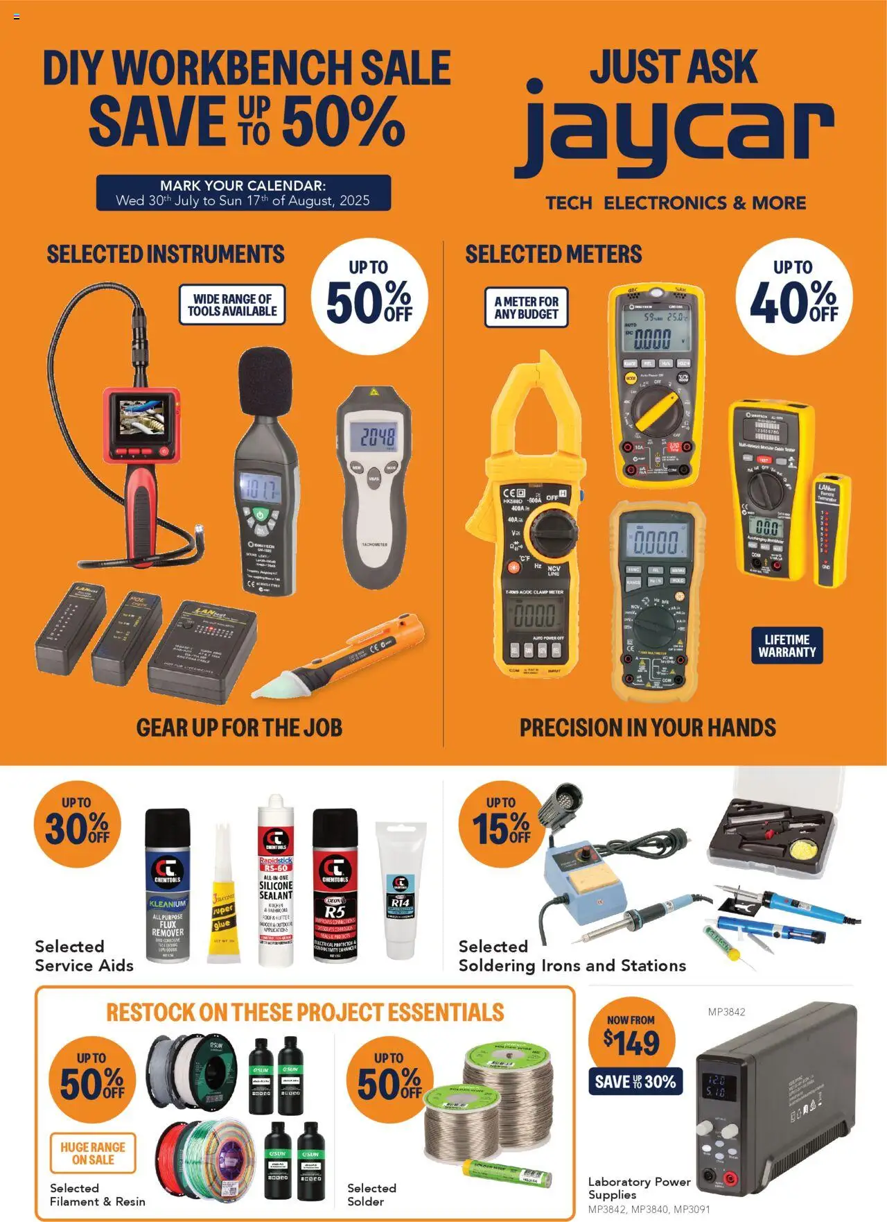 Jaycar catalogue - valid from 30.07.2025 | Page: 1 | Products: Glue, Cable, Tools
