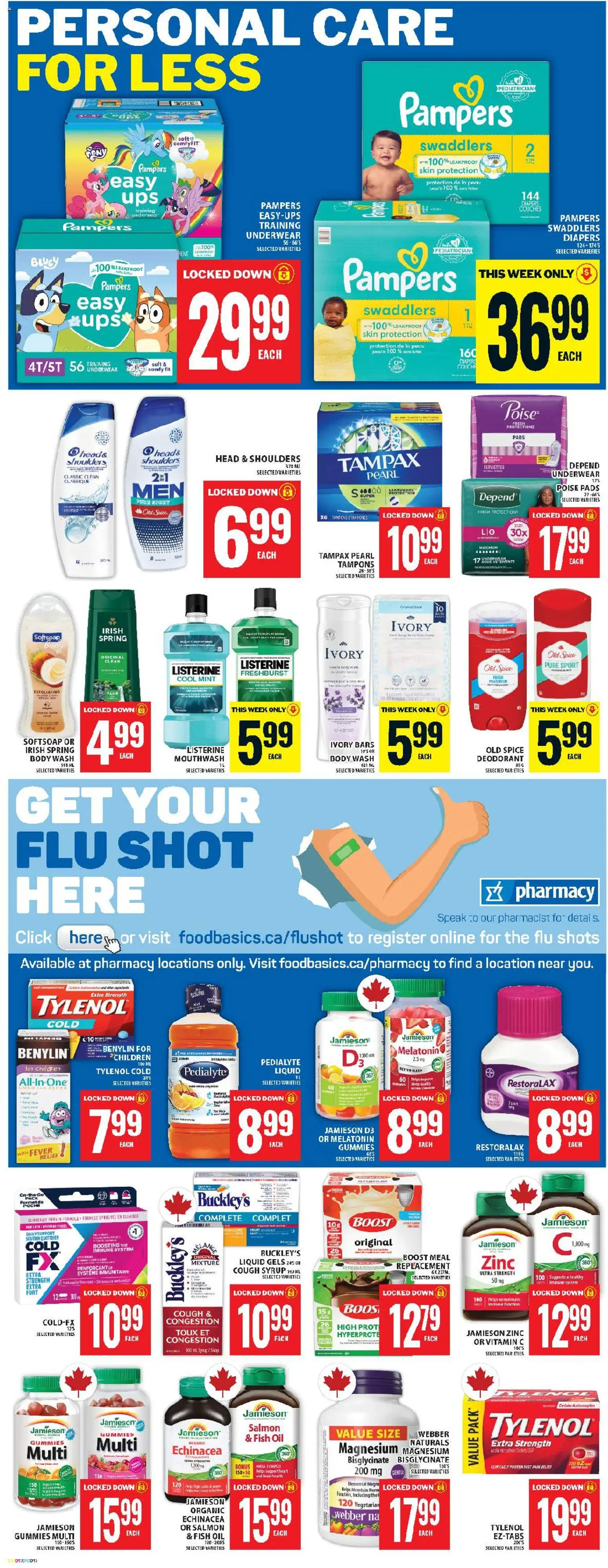 Food Basics flyer valid from 11.12.2025 | Page: 22 | Products: Fish, Deodorant, Mouthwash, Oil