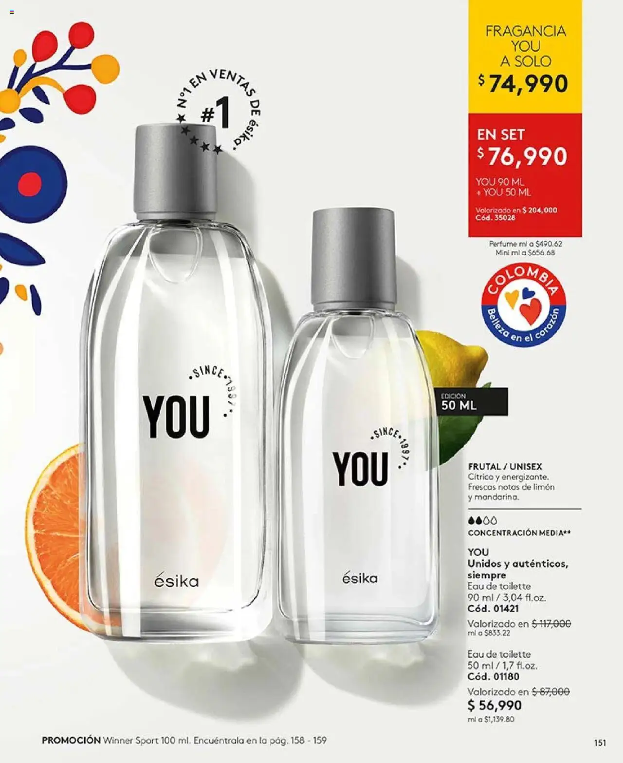 Ésika revista - valida desde el 16.06.2025 | Página: 151 | Productos: Limón, Perfume, Fragancia, Eau de toilette