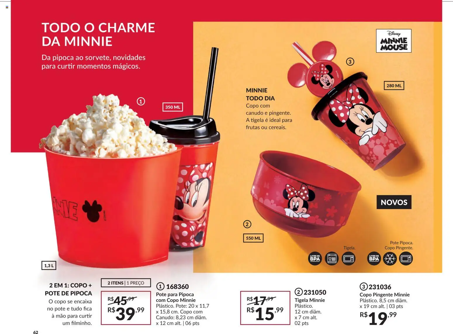Avon Folheto - válido de 18.02.2026 | Página: 62 | Produtos: Pingente, Mouse, Pipoca, Tigela