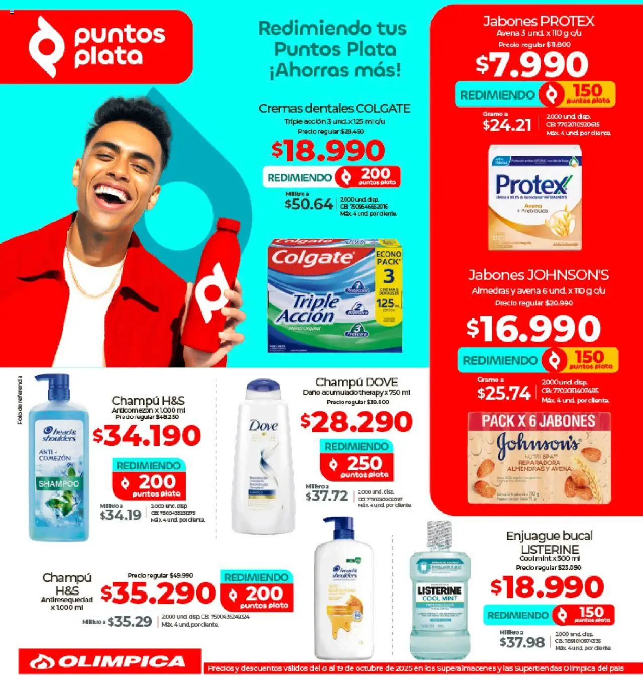 Olímpica revista - valida desde el 08.10.2025 | Página: 10 | Productos: Almendras, Avena, Champú, Enjuague bucal