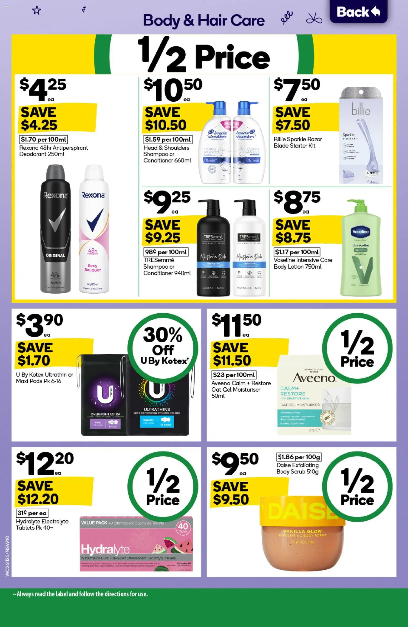 Woolworths catalogue - valid from 26.11.2025 | Page: 40 | Products: Lotion, Moisturiser, Antiperspirant, Tablets