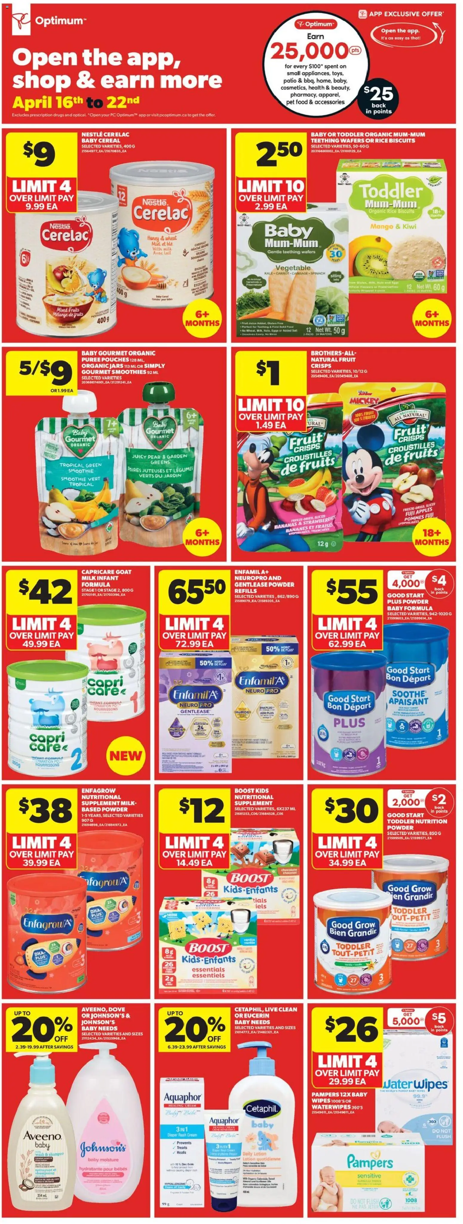Real Canadian Superstore flyer valid from 16.04.2026 | Page: 24 | Products: Strawberries, Kiwi, Milk, Bananas