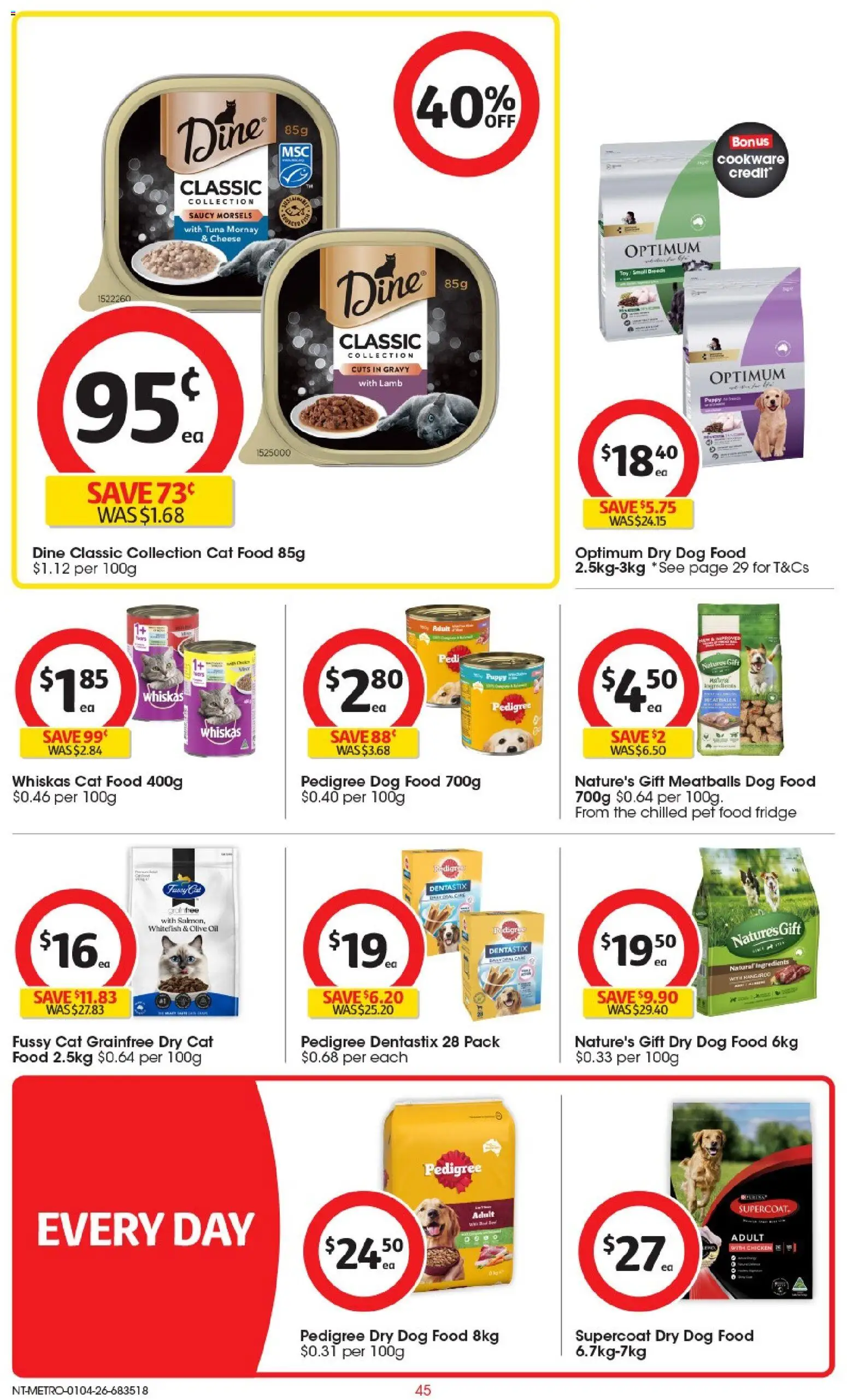 Coles catalogue - valid from 01.04.2026 | Page: 45 | Products: Cheese, Olive oil, Tuna, Fridge