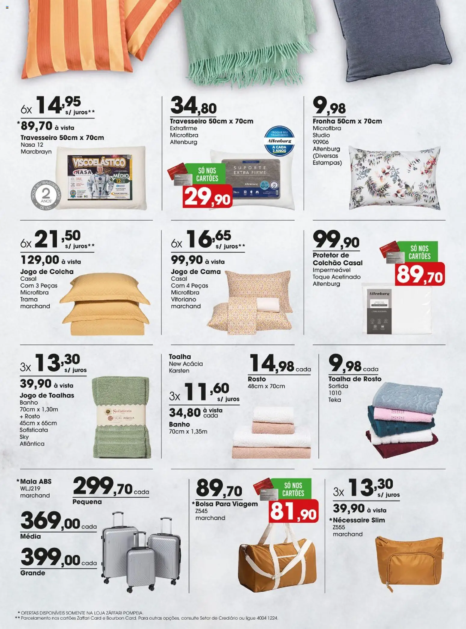 Zaffari Folheto - válido de 08.01.2026 | Página: 4 | Produtos: Travesseiro, Cama, Colchão, Bourbon