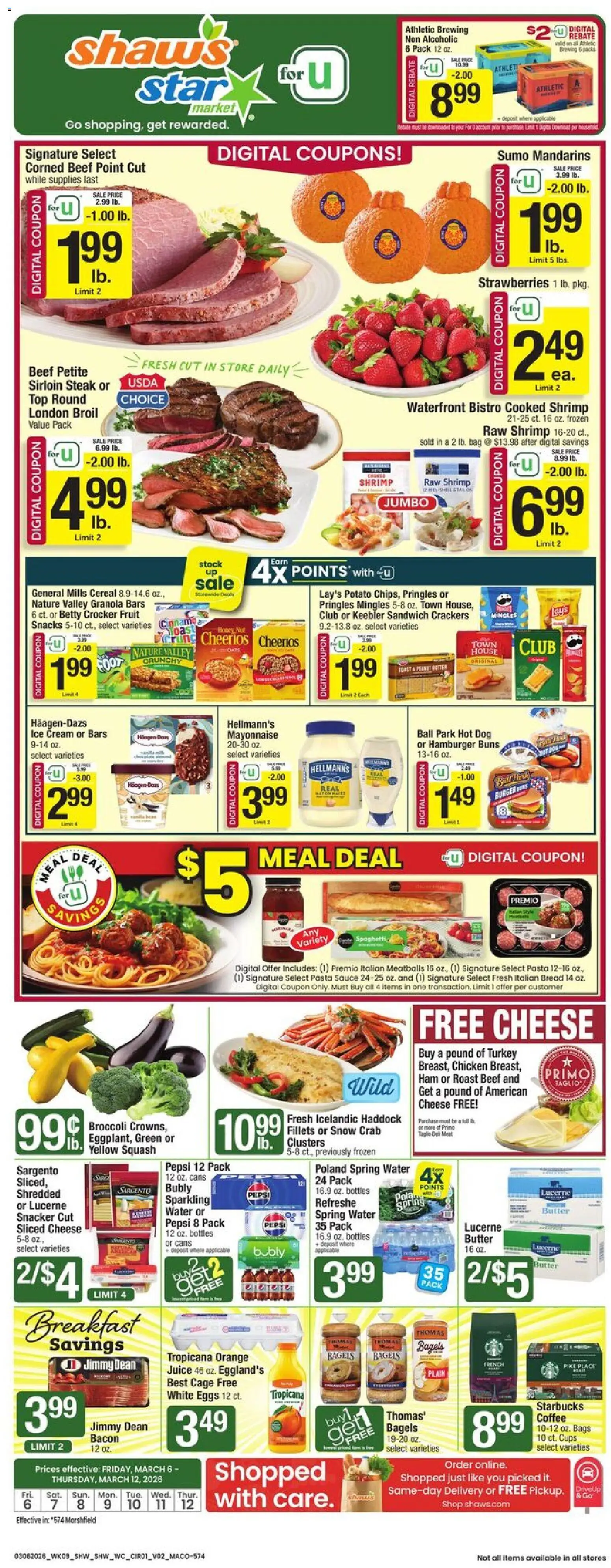 Star Market Weekly Ad - valid from 06.03.2026 | Page: 1 | Products: Cheese, Coffee, Cream, Sauce