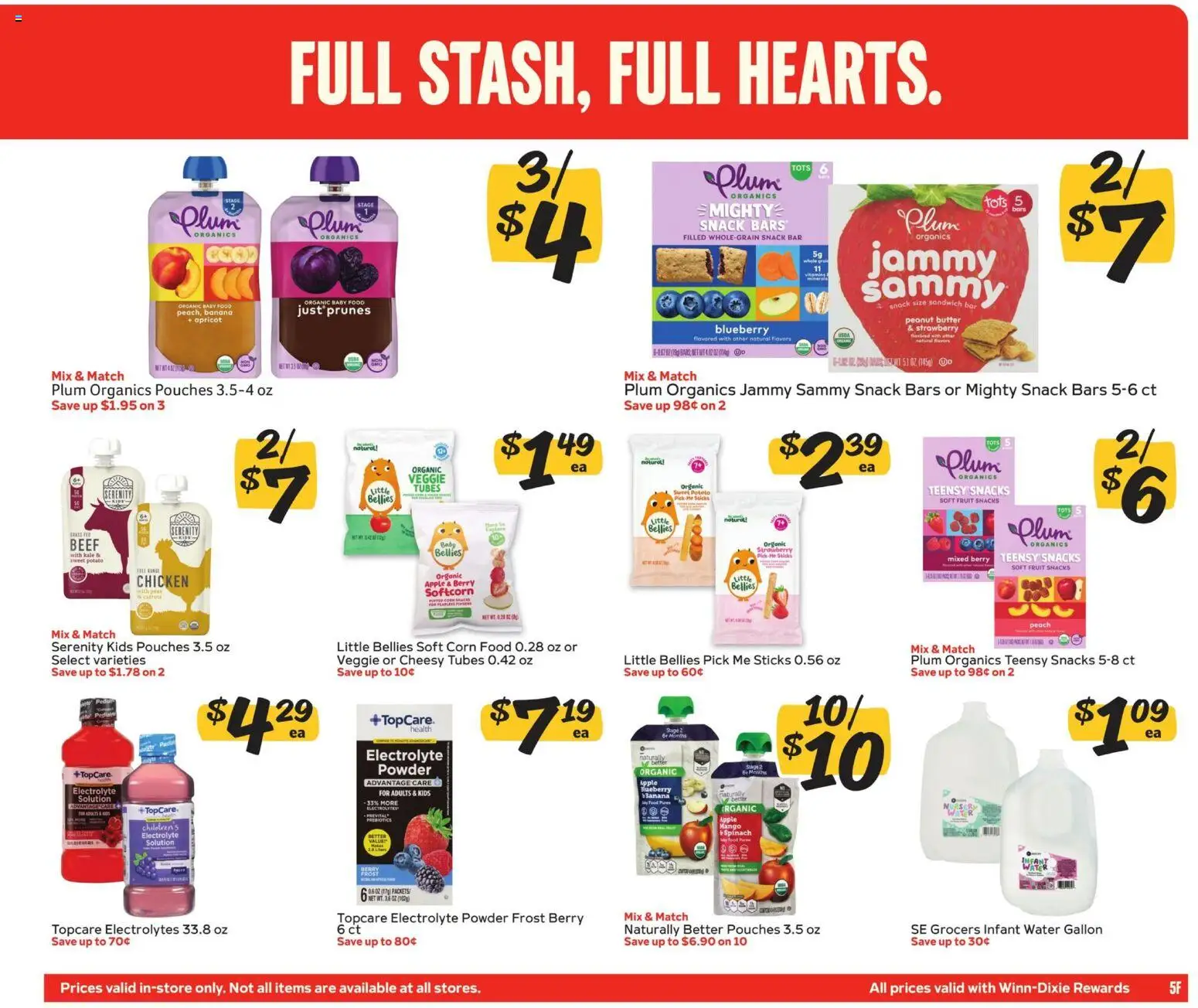 Winn Dixie Ad - valid from 29.04.2026 | Page: 5 | Products: Plum, Spinach, Butter, Peach