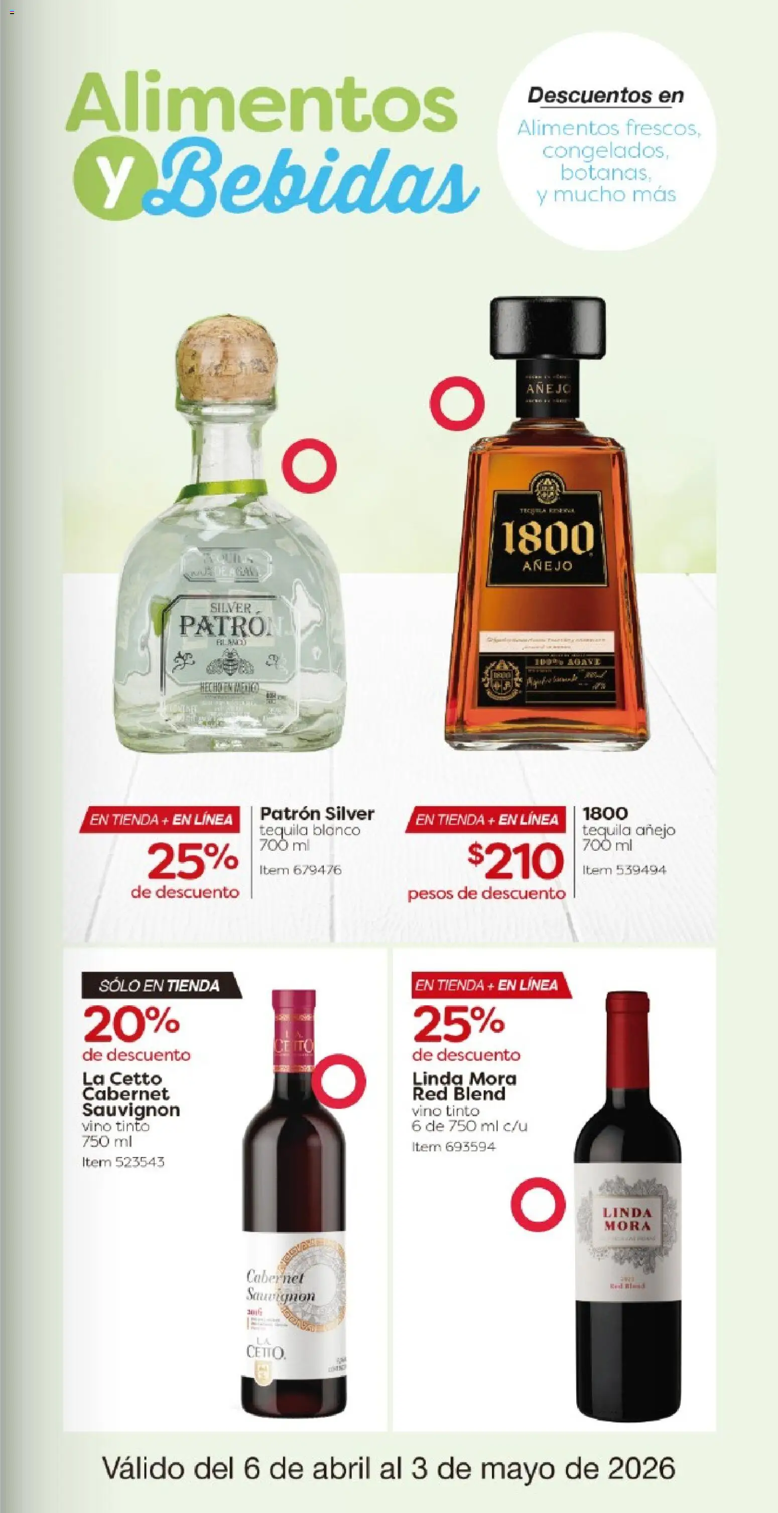 Nuevas ofertas de Costco válidas en toda la República Mexicana desde el 06.04.2026. ¡Encuentra las mejores ofertas en Costco catálogo! | Página: 23 | Productos: Tequila, Vino