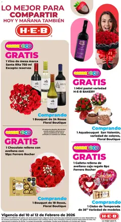 Vista previa de H-E-B folleto Lo mejor para compartir, nuevo folleto de la tienda, válido en México a partir del 10.02.2026