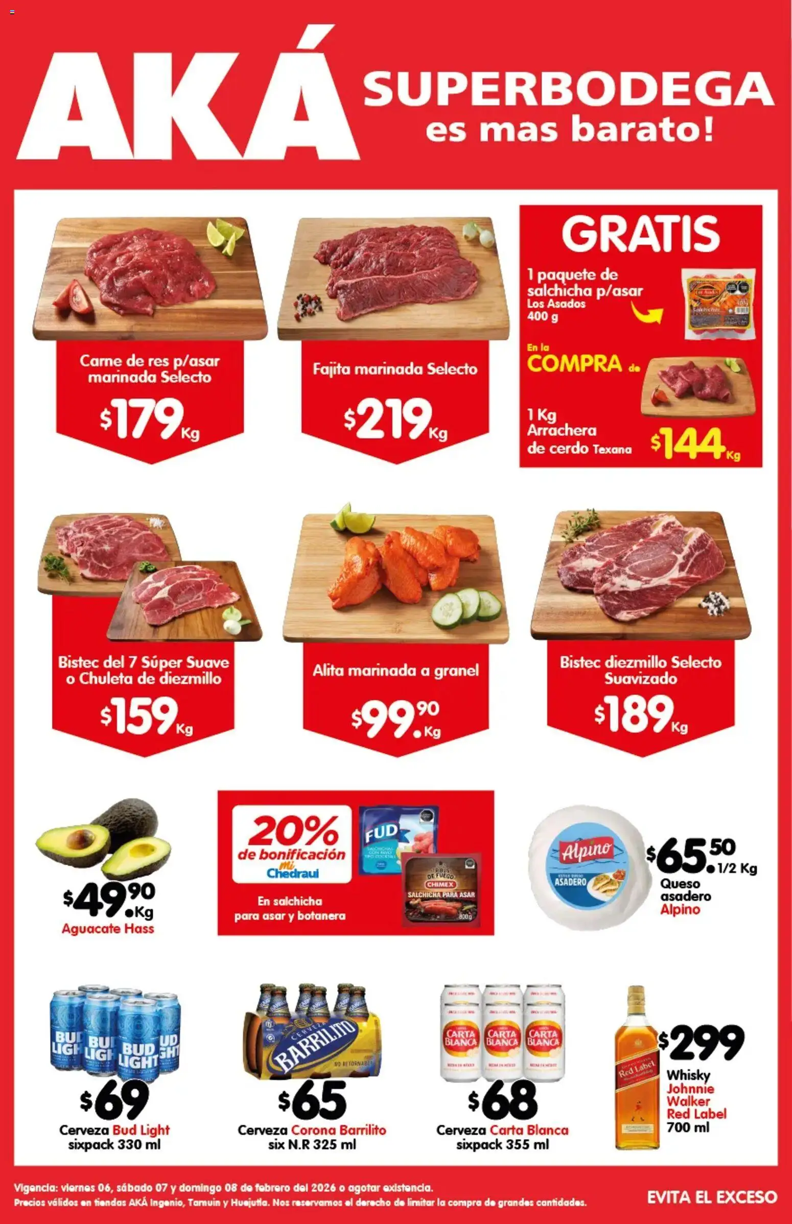 Nuevas ofertas de Arteli válidas en toda la República Mexicana desde el 06.02.2026. ¡Encuentra las mejores ofertas en Arteli folleto Carnita Asada Aká Superbodegas Foraneas! | Página: 1