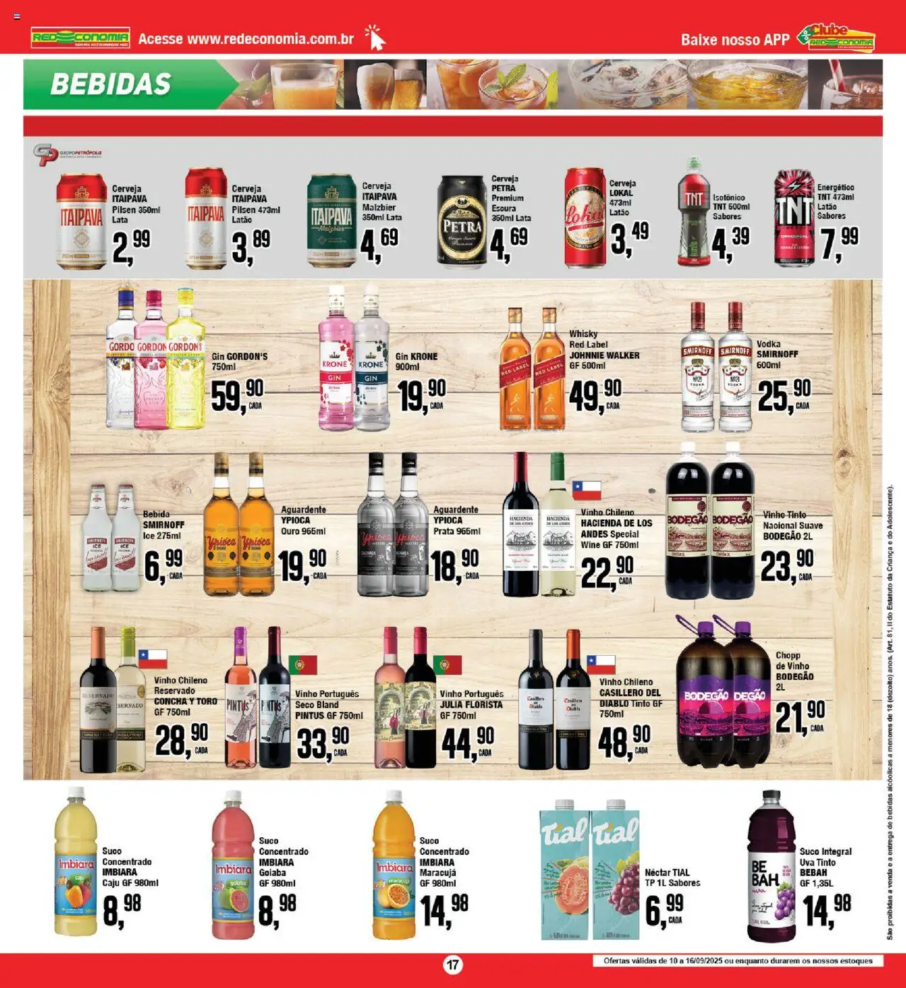 RedEconomia Folheto - válido de 10.09.2025 | Página: 17 | Produtos: Goiaba, Energético, Whisky, Bebida