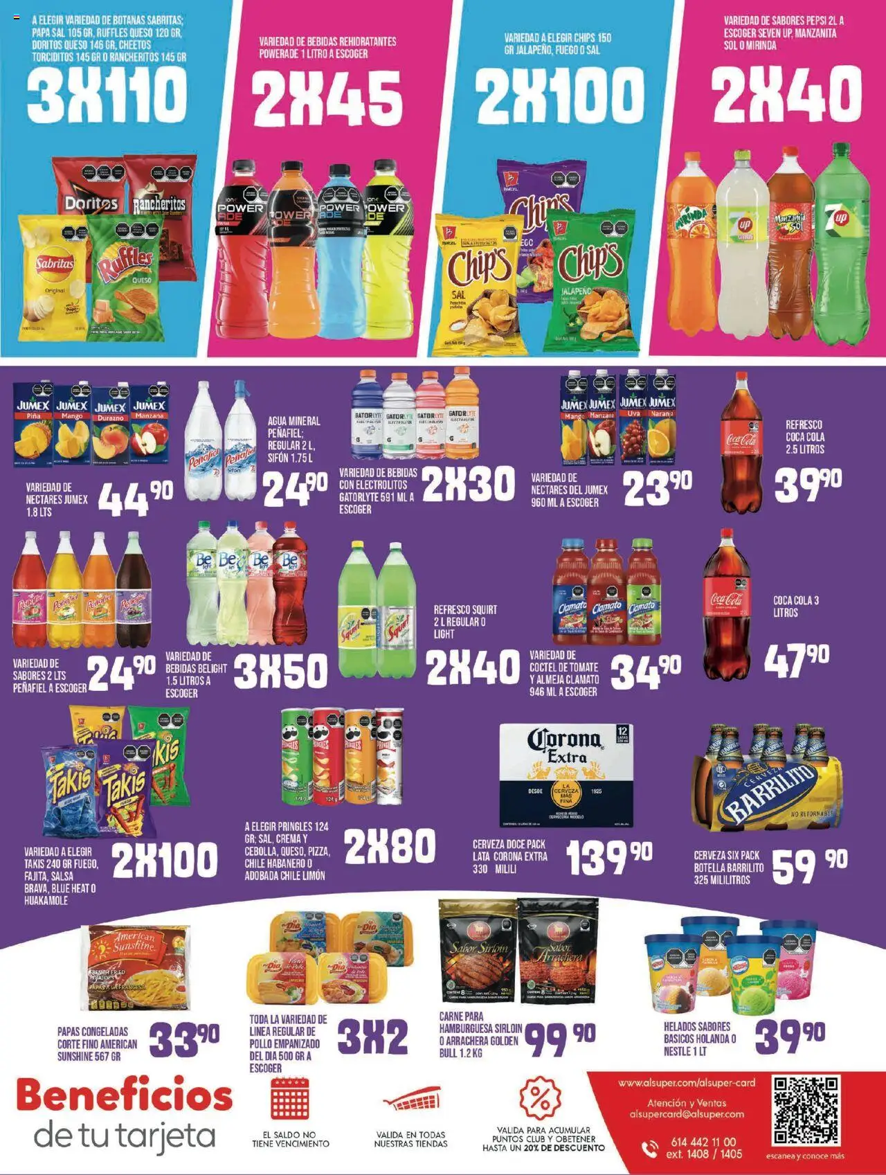 Nuevas ofertas de Alsuper válidas en toda la República Mexicana desde el 01.08.2025. ¡Encuentra las mejores ofertas en Alsuper - Folleto - Durango! | Página: 7 | Productos: Pollo, Crema, Agua, Queso
