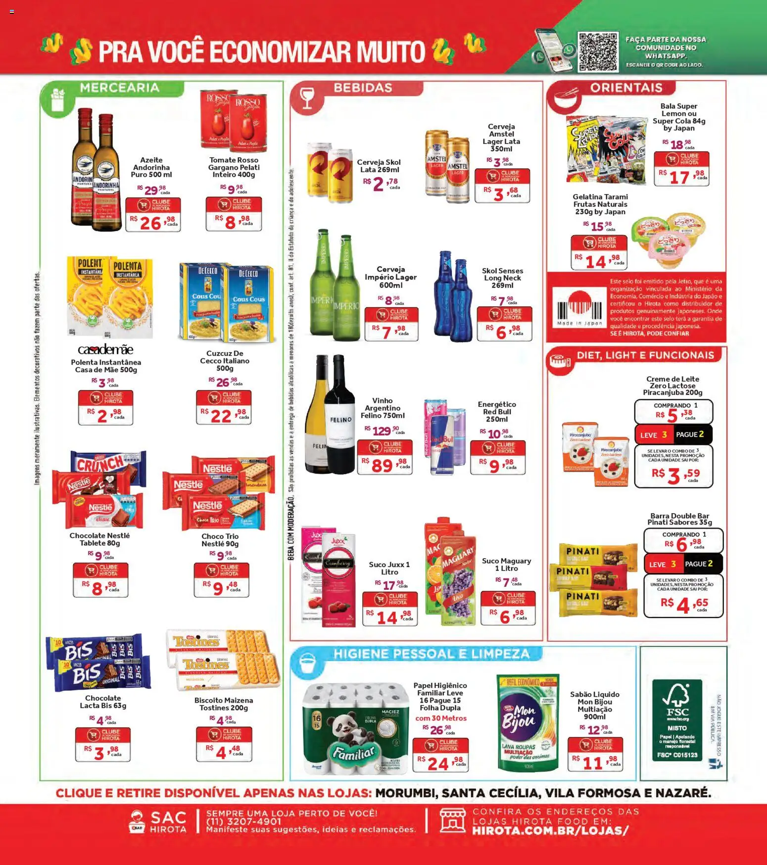 Hirota Food Folheto - válido de 30.01.2026 | Página: 2 | Produtos: Faca, Chocolate, Creme de leite, Gelatina