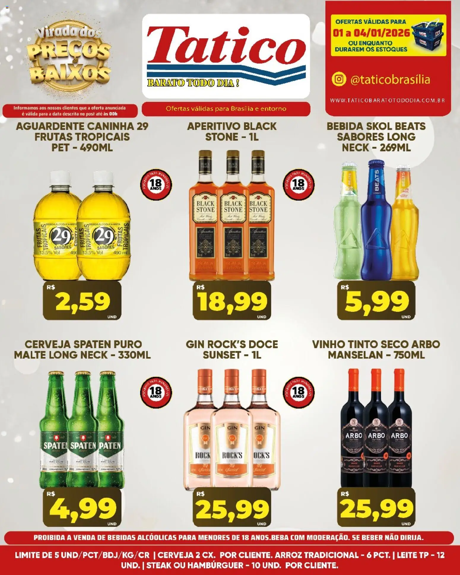 Tatico Folheto - válido de 05.01.2026 | Página: 36 | Produtos: Vinho, Cerveja, Gin, Bebida