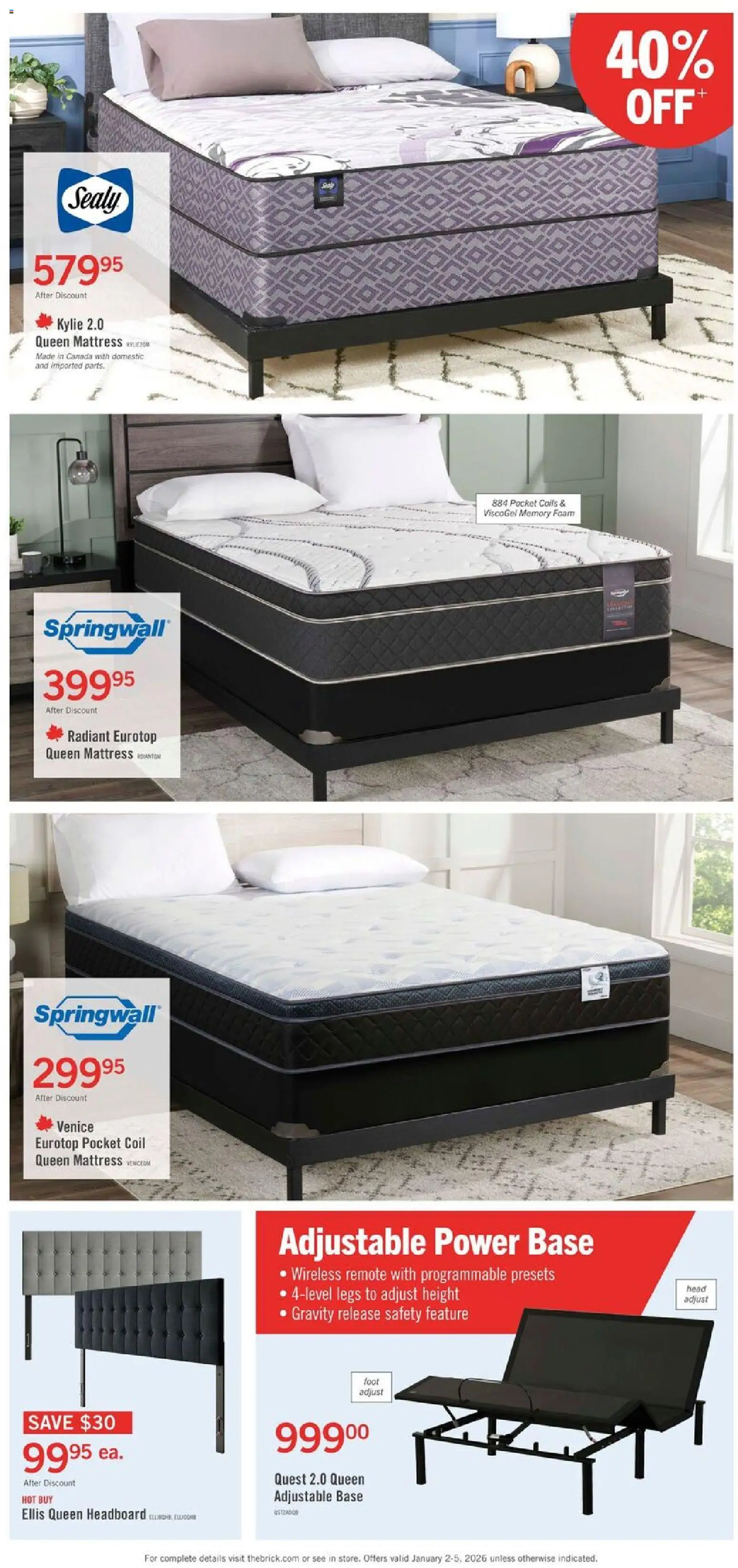 The Brick flyer valid from 30.12.2025 | Page: 2 | Products: Mattress