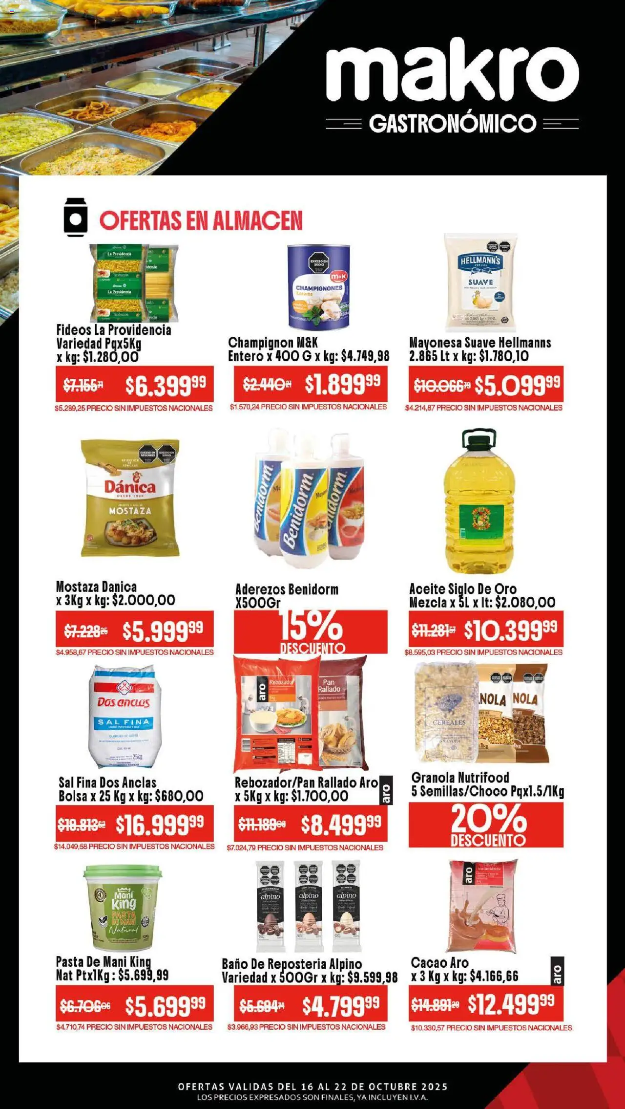 Makro ofertas │ válido desde el 16.10.2025 | Página: 3 | Productos: Baño, Aceite, Mani, Cereales