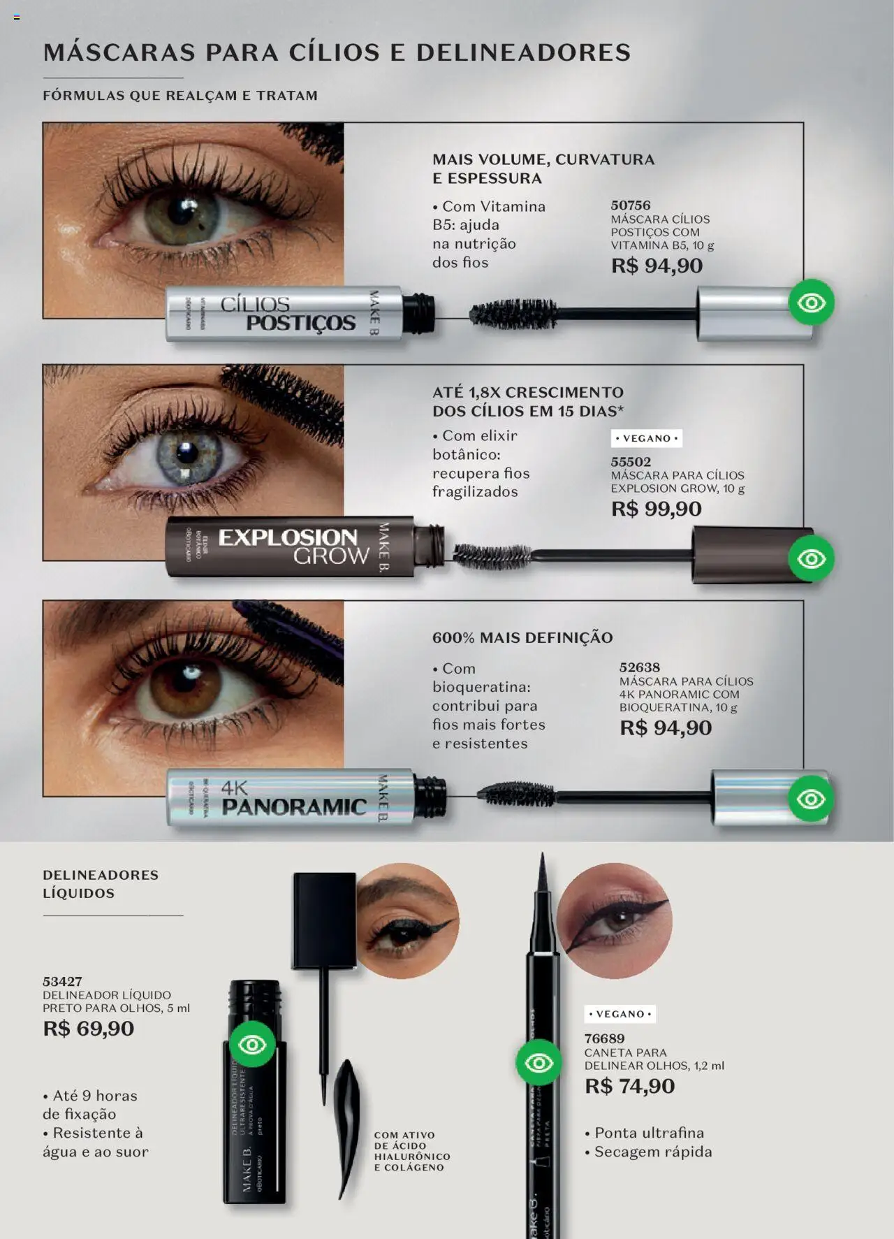 O Boticário Folheto - válido de 22.09.2025 | Página: 21 | Produtos: Colágeno, Delineador, Cílios postiços, Caneta