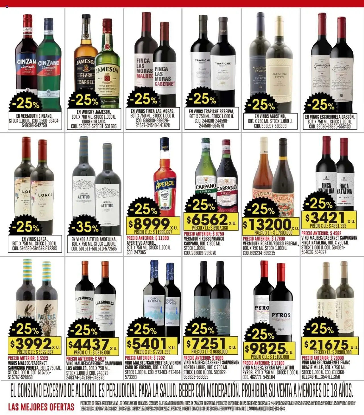 Coto - Ofertas │ válido desde el 22.09.2025 | Página: 14 | Productos: Whisky, Whiskey, Vino