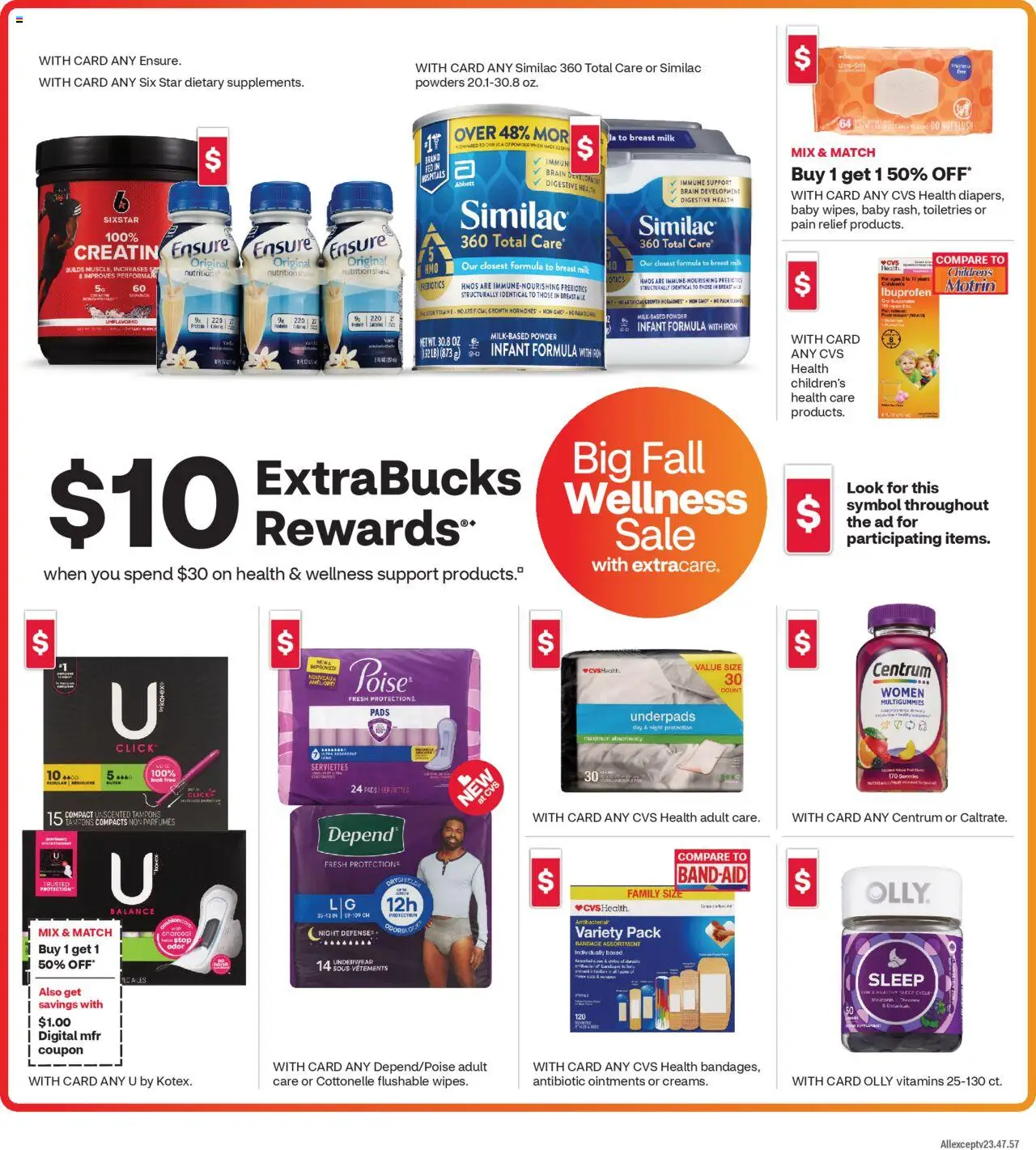 CVS Pharmacy Weekly Ad - OH - valid from 14.09.2025 | Page: 9 | Products: Powder, Milk, Pads, Tampons