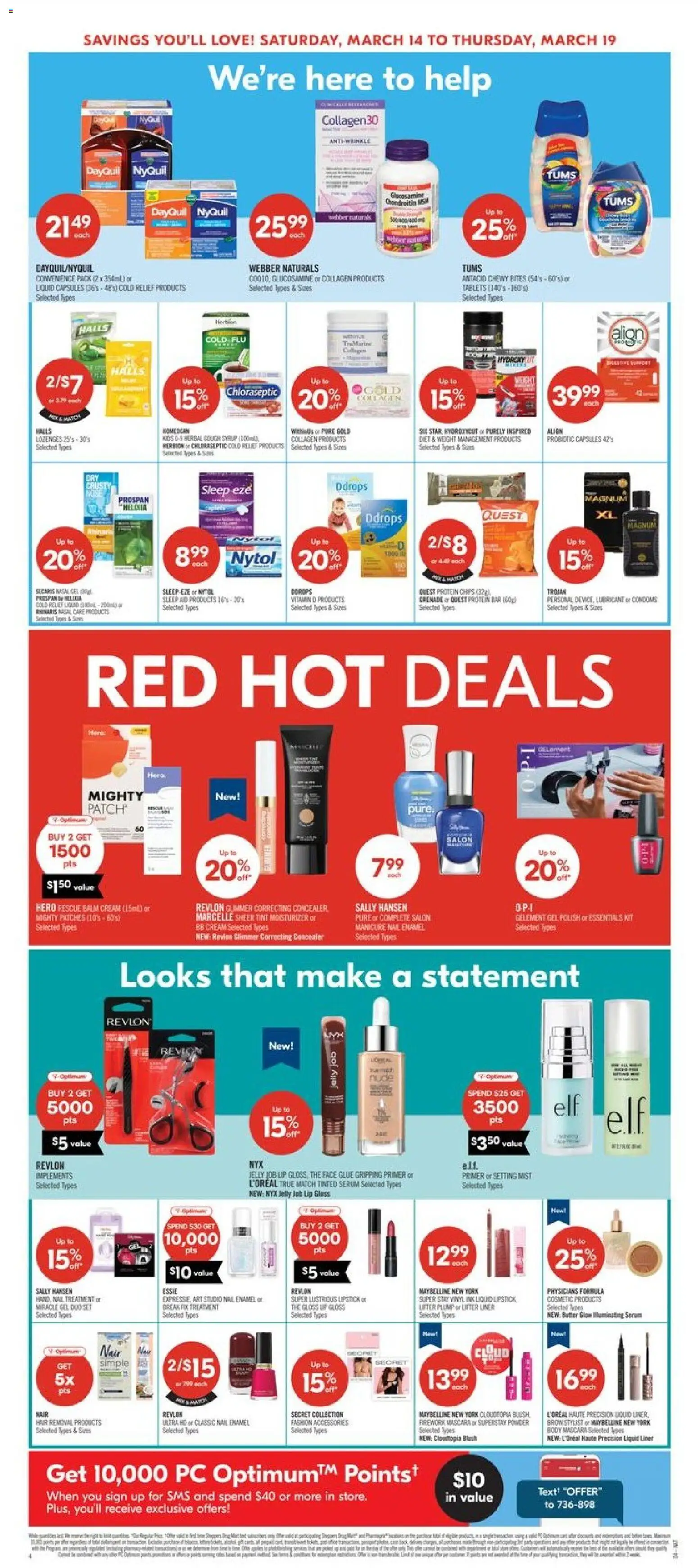 Shoppers flyer valid from 13.03.2026 | Page: 8 | Products: Chips, Cream, Concealer, Powder