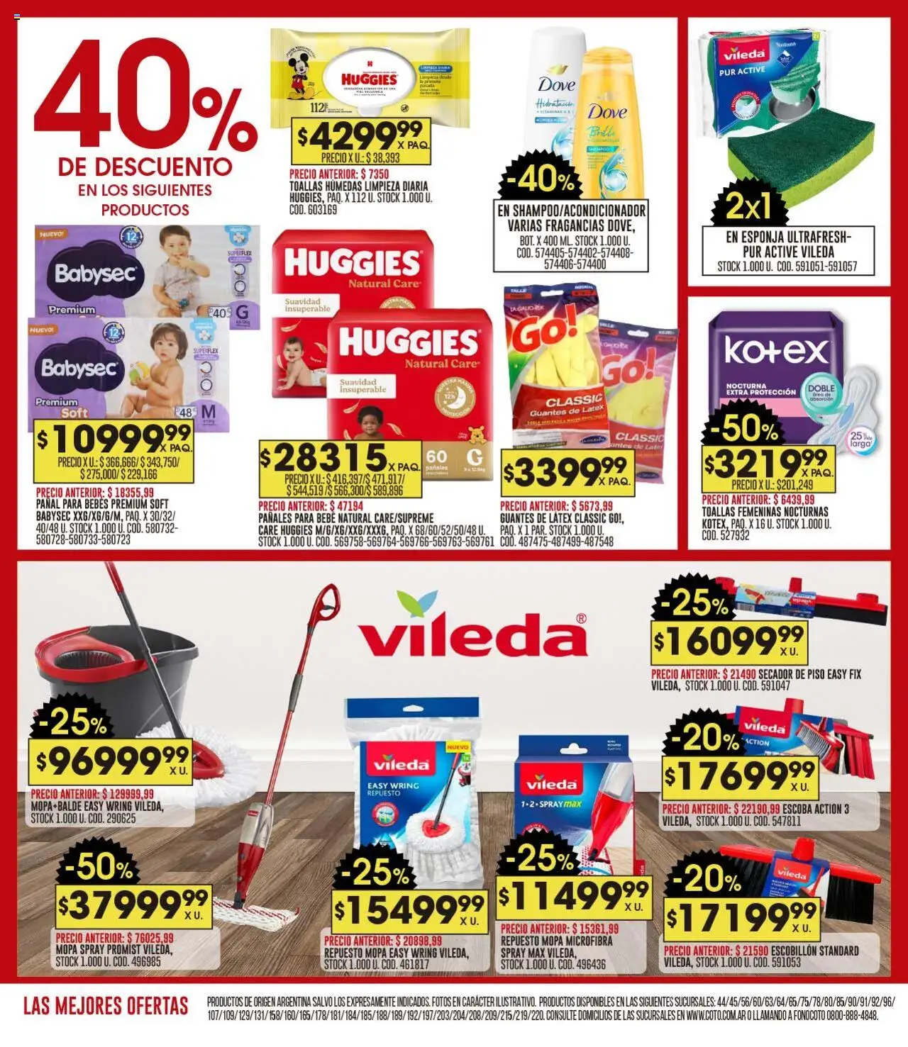 Coto ofertas │ válido desde el 04.08.2025 | Página: 18 | Productos: Esponja, Escobillon, Escoba, Guantes