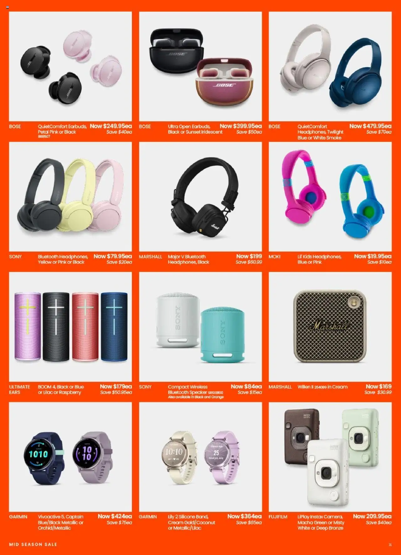 Myer catalogue - valid from 10.09.2025 | Page: 31 | Products: Cream, Bluetooth speaker, Raspberry, Speaker
