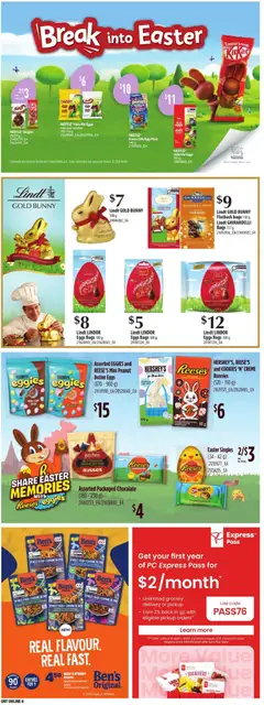 Preview of Loblaws weekly flyer / circulaire from shop Loblaws valid from 26.03.2026 | Page: 22 | Products: Cookies, PC, Milk, Chocolate
