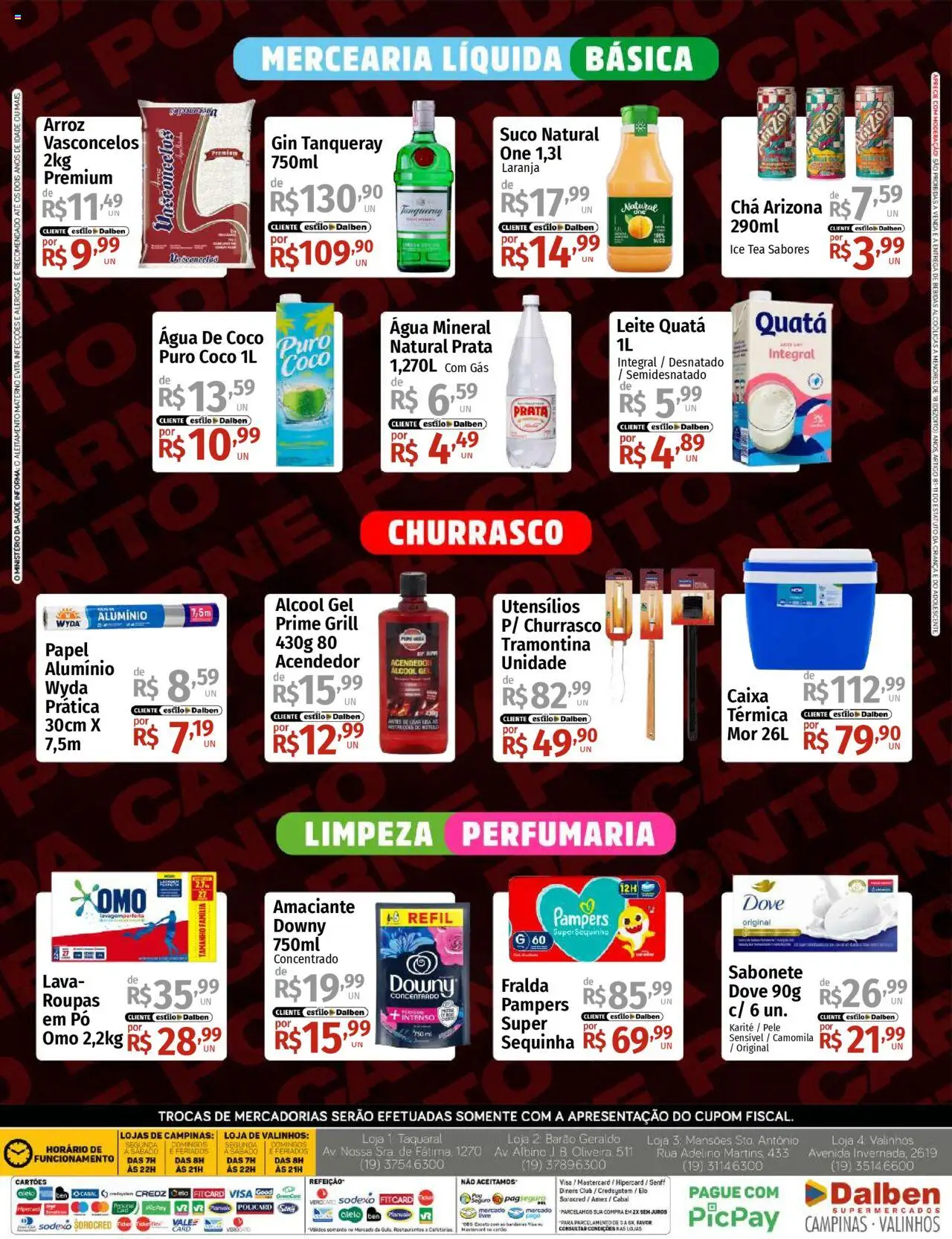 Supermercado Dalben Folheto - válido de 15.10.2025 | Página: 4 | Produtos: Pó, Caixa, Suco, Gin