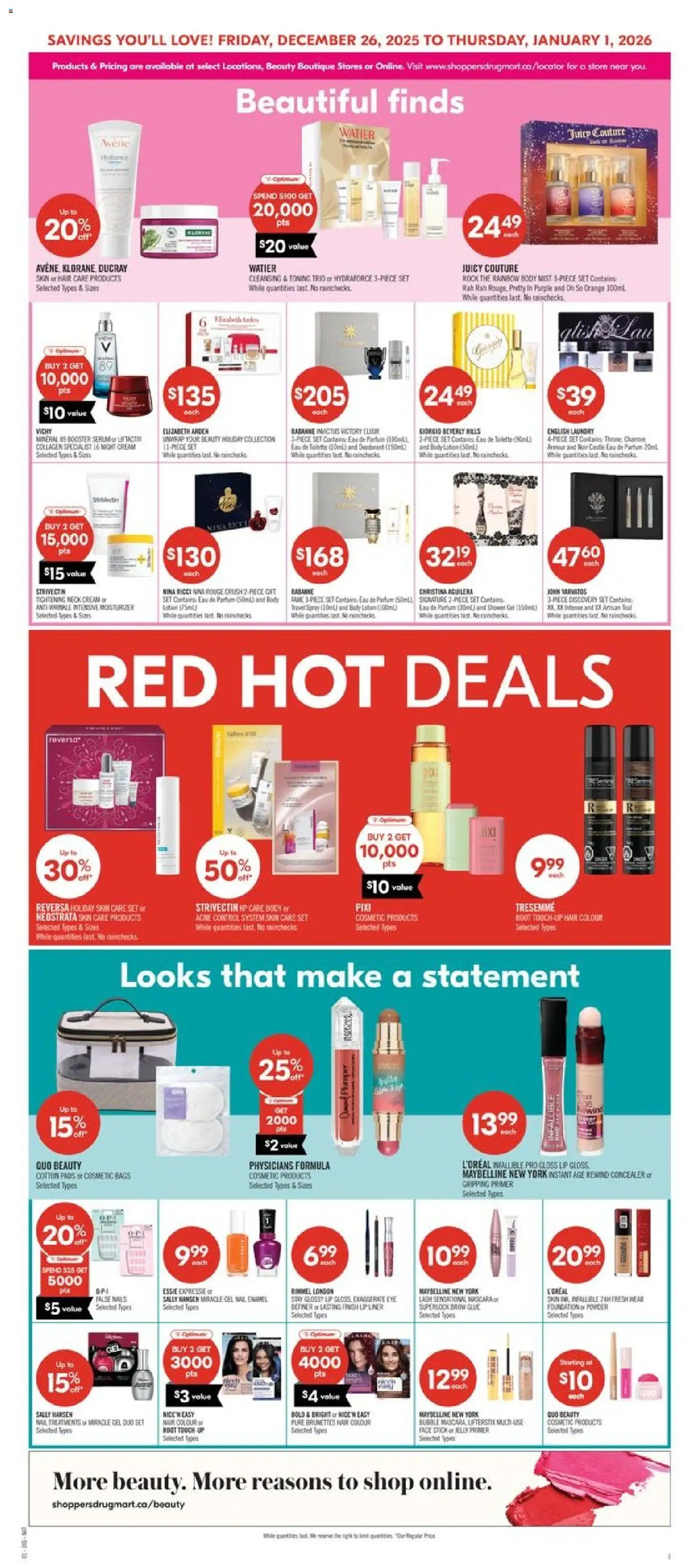Shoppers flyer valid from 26.12.2025 | Page: 12 | Products: Eau de toilette, Concealer, Powder, Shower