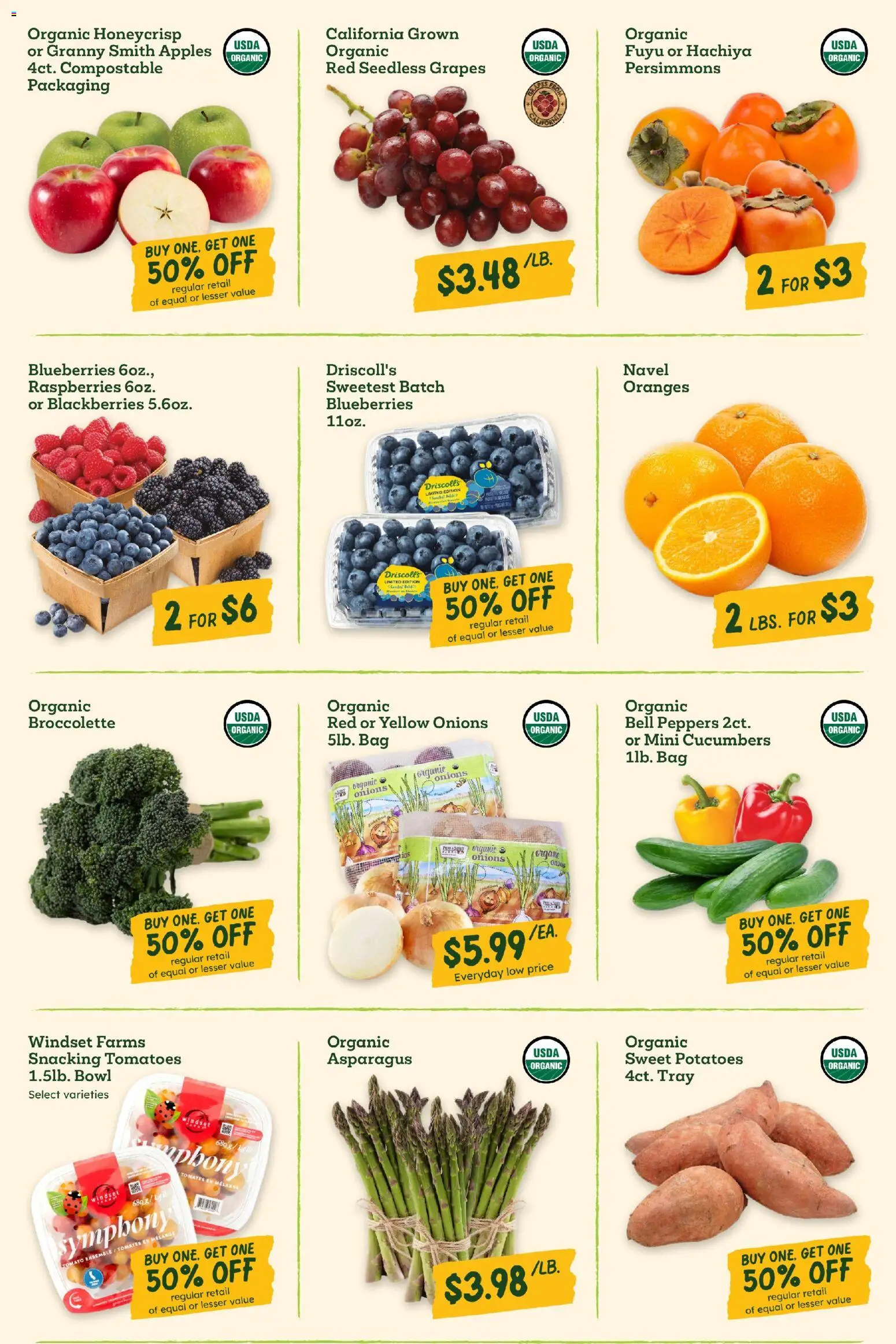 Sprouts Weekly Ad - valid from 19.11.2025 | Page: 7 | Products: Oranges, Tomatoes, Potatoes, Blueberries