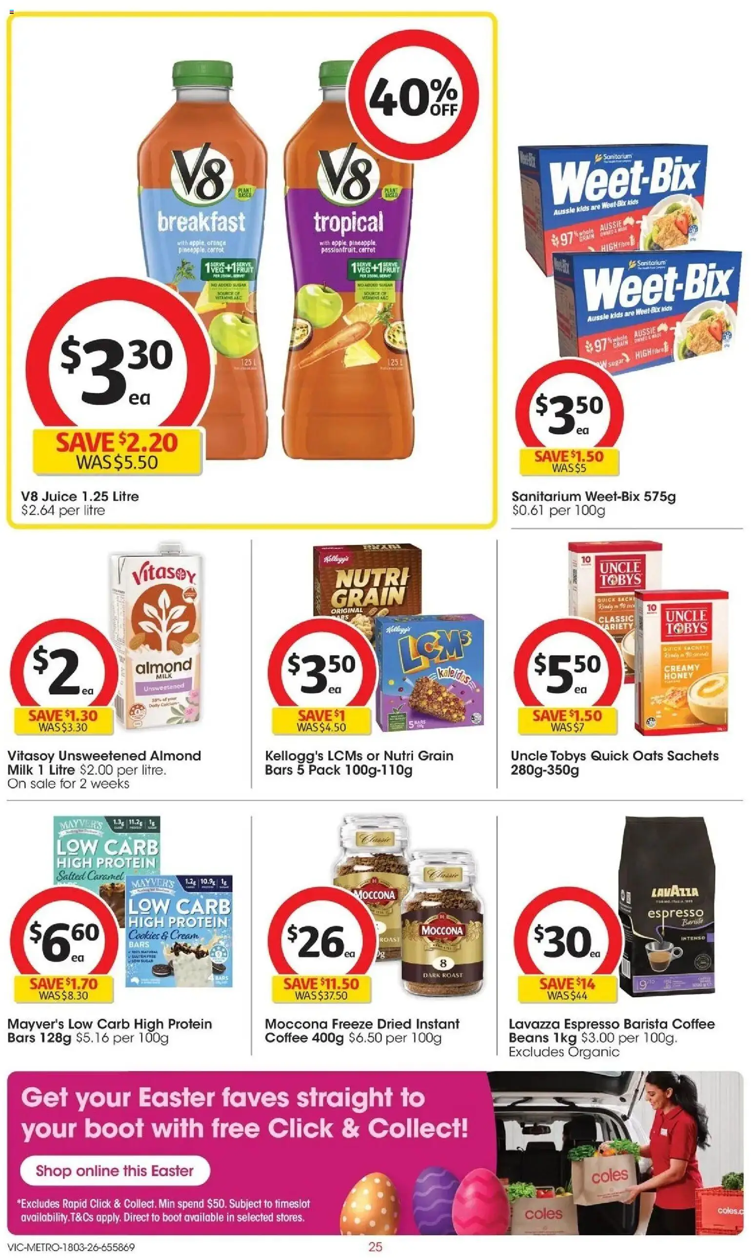 Coles catalogue - valid from 17.03.2026 | Page: 25 | Products: Coffee, Juice, Honey, Moccona