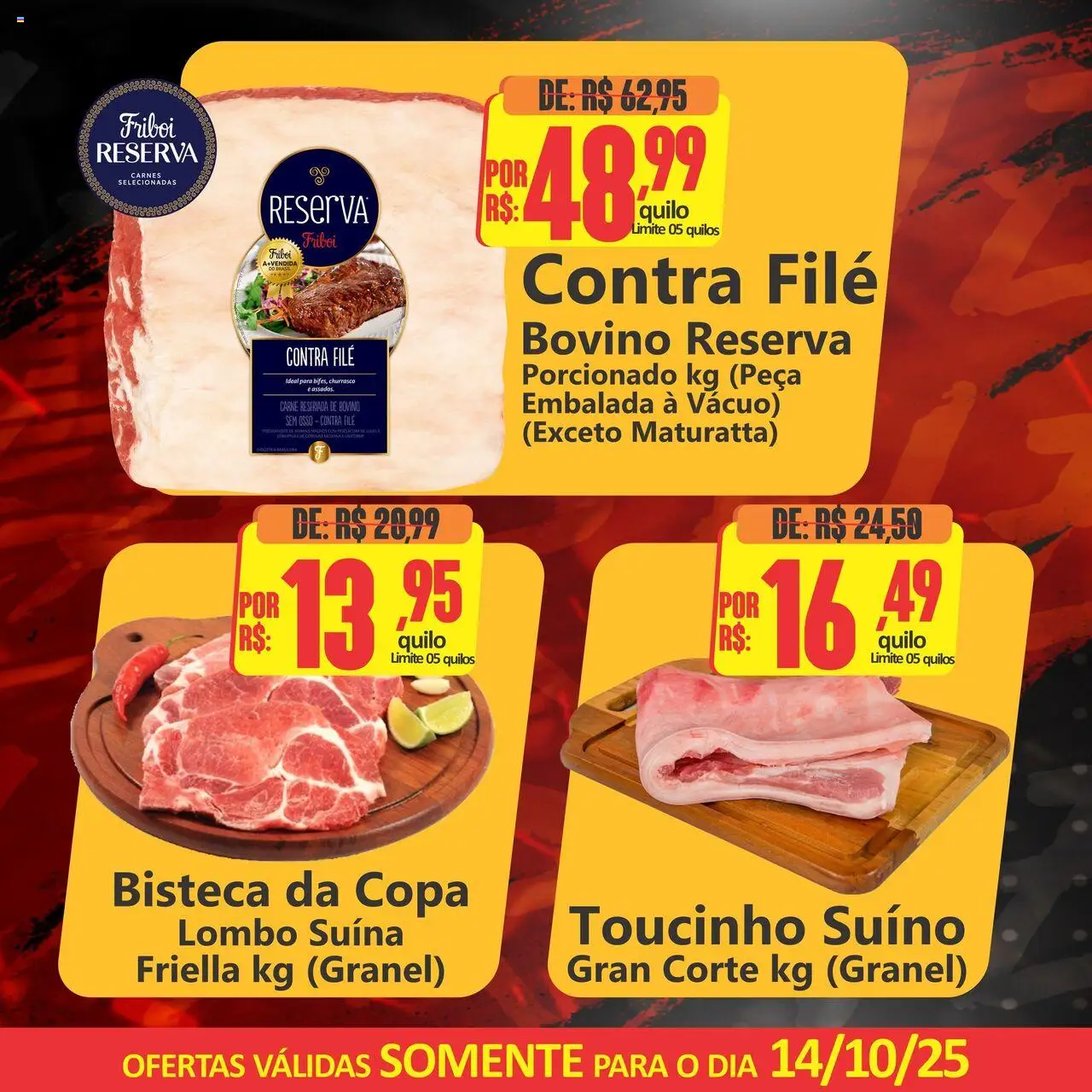 Big Supermercados Folheto - válido de 14.10.2025 | Página: 2 | Produtos: Contra filé, Lombo, Copa, Carne