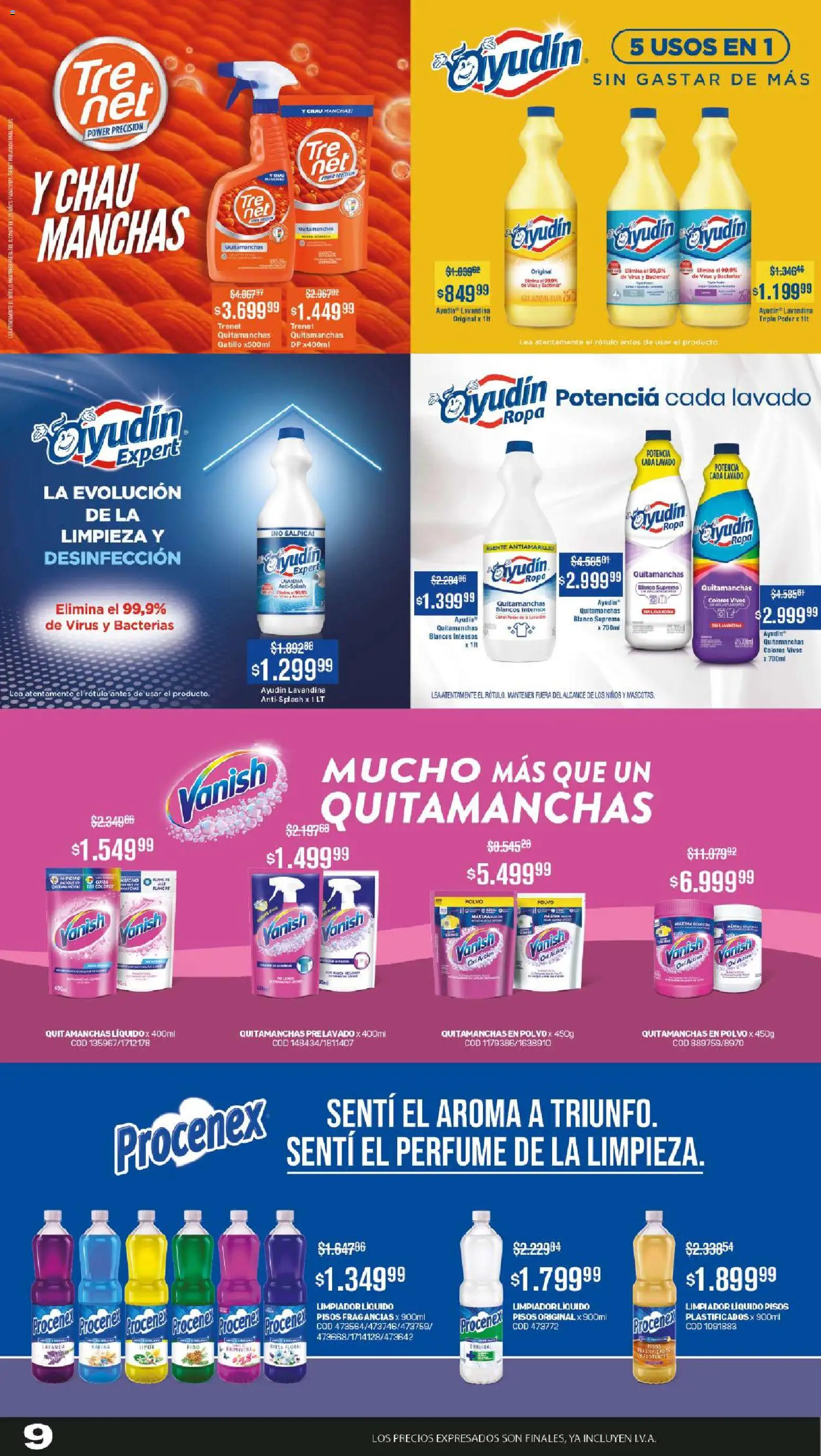 Makro ofertas │ válido desde el 27.11.2025 | Página: 9 | Productos: Lavandina, Polvo, Quitamanchas, Limón