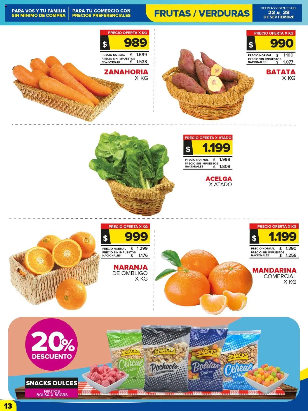 Carrefour Maxi catálogo │ válido desde el 22.09.2025 | Página: 13 | Productos: Bolsa, Acelga, Batata, Zanahoria